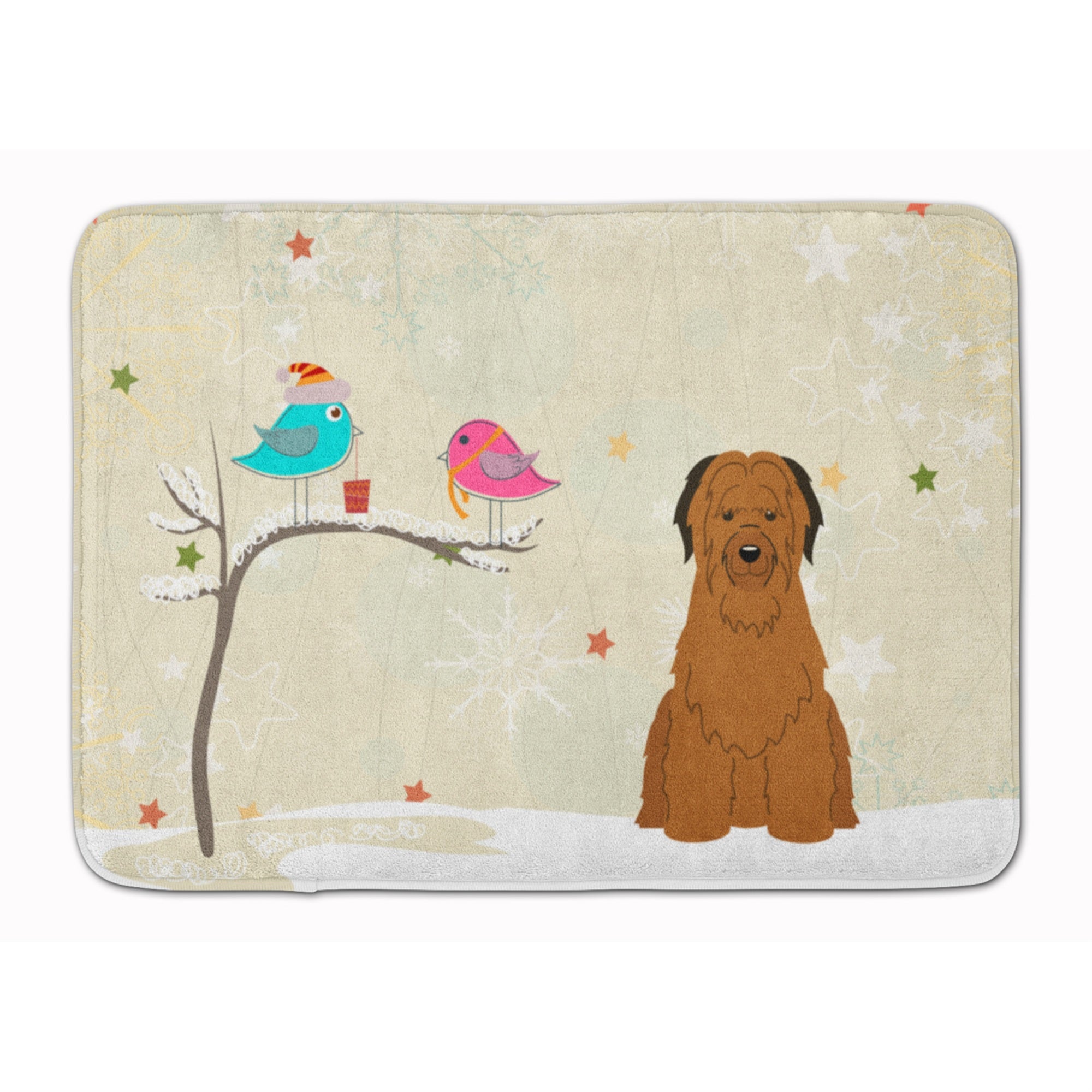 'Caroline'S Treasures Christmas Presents Friends Briard Brown Floor Mat, 19'''' X 27'''', Multicolor''