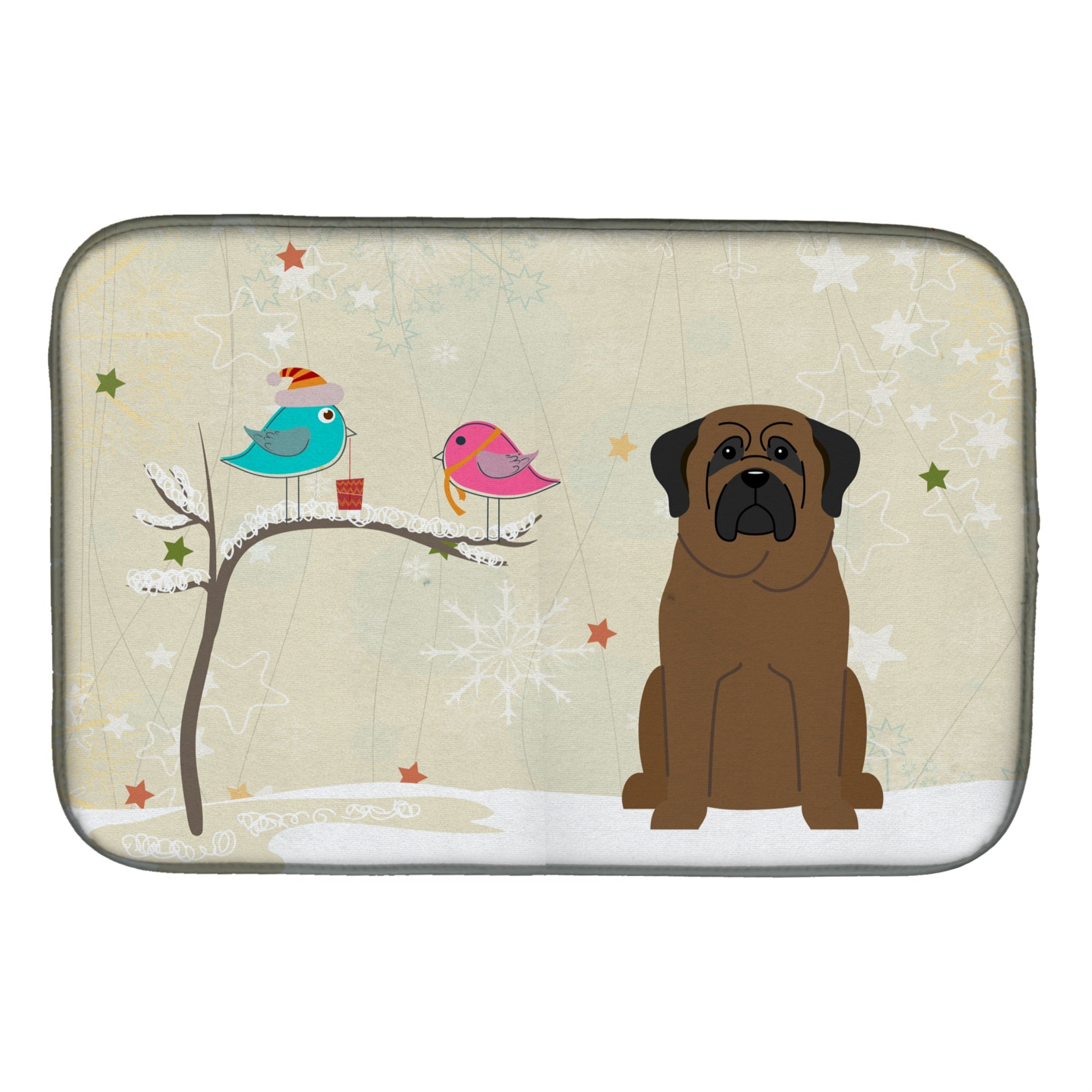 'Caroline'S Treasures Bb2556Ddm Dish Drying Mat, 14 X 21, Christmas Presents''