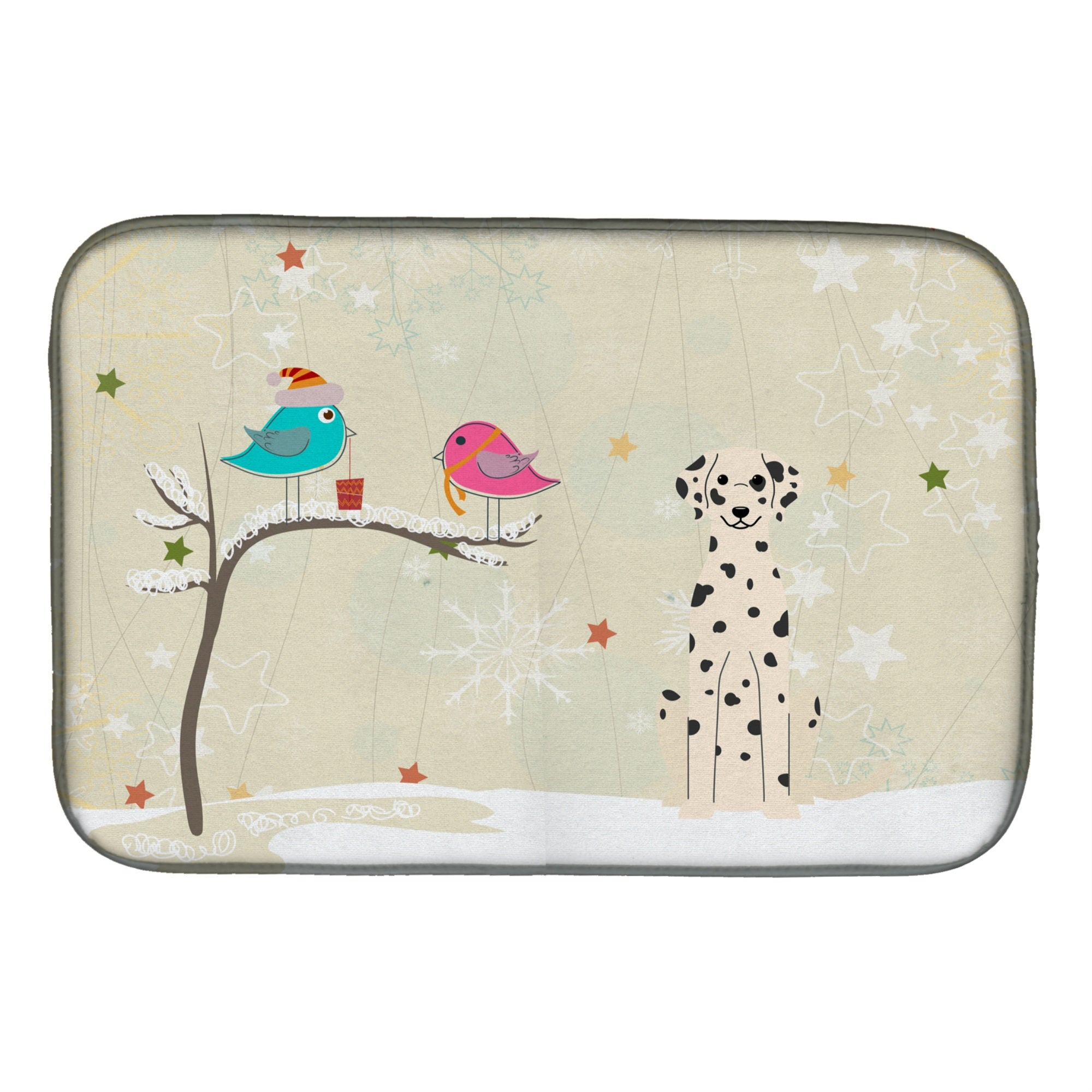 'Caroline'S Treasures Christmas Presents Between Friends Dalmatian Dish Drying Mat, 14'''' X 21''''''