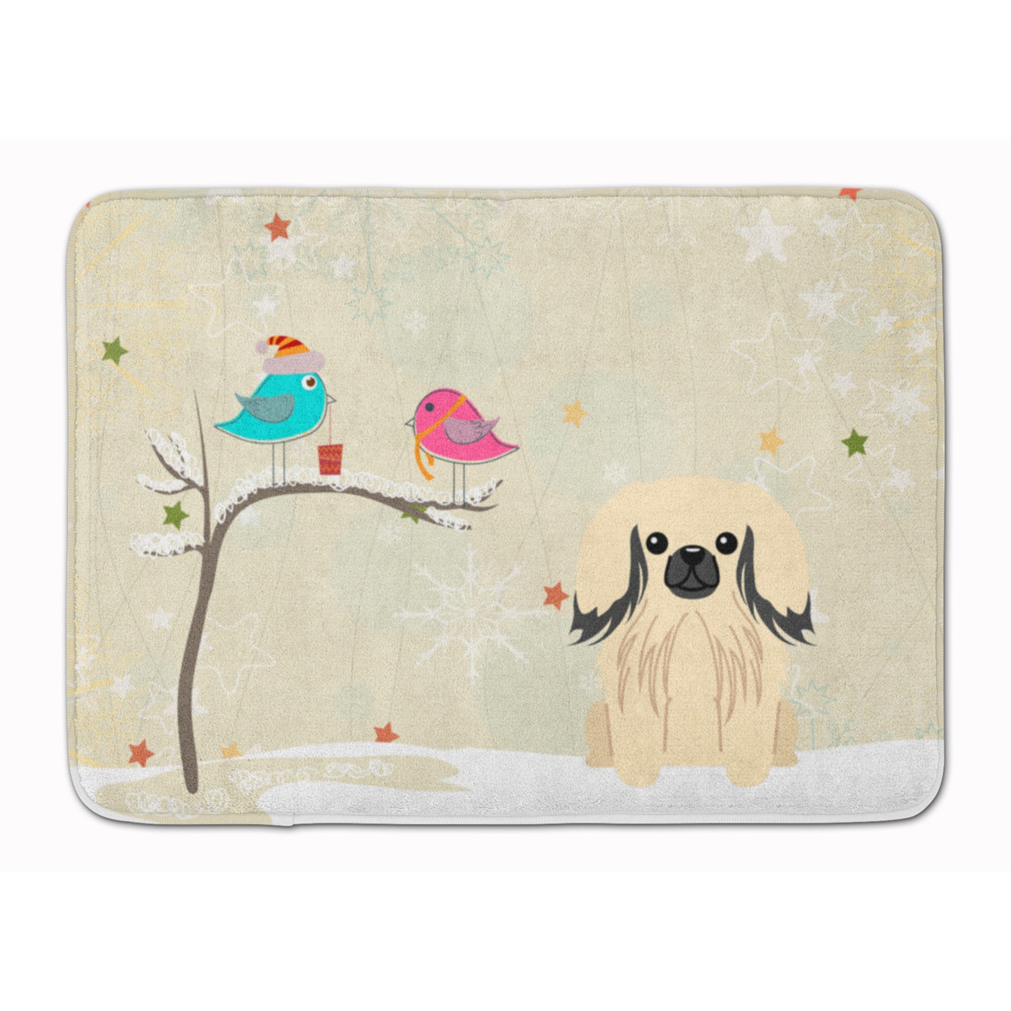 'Caroline'S Treasures Christmas Presents Pekingnese Cream Floor Mat, 19'''' X 27'''', Multicolor''