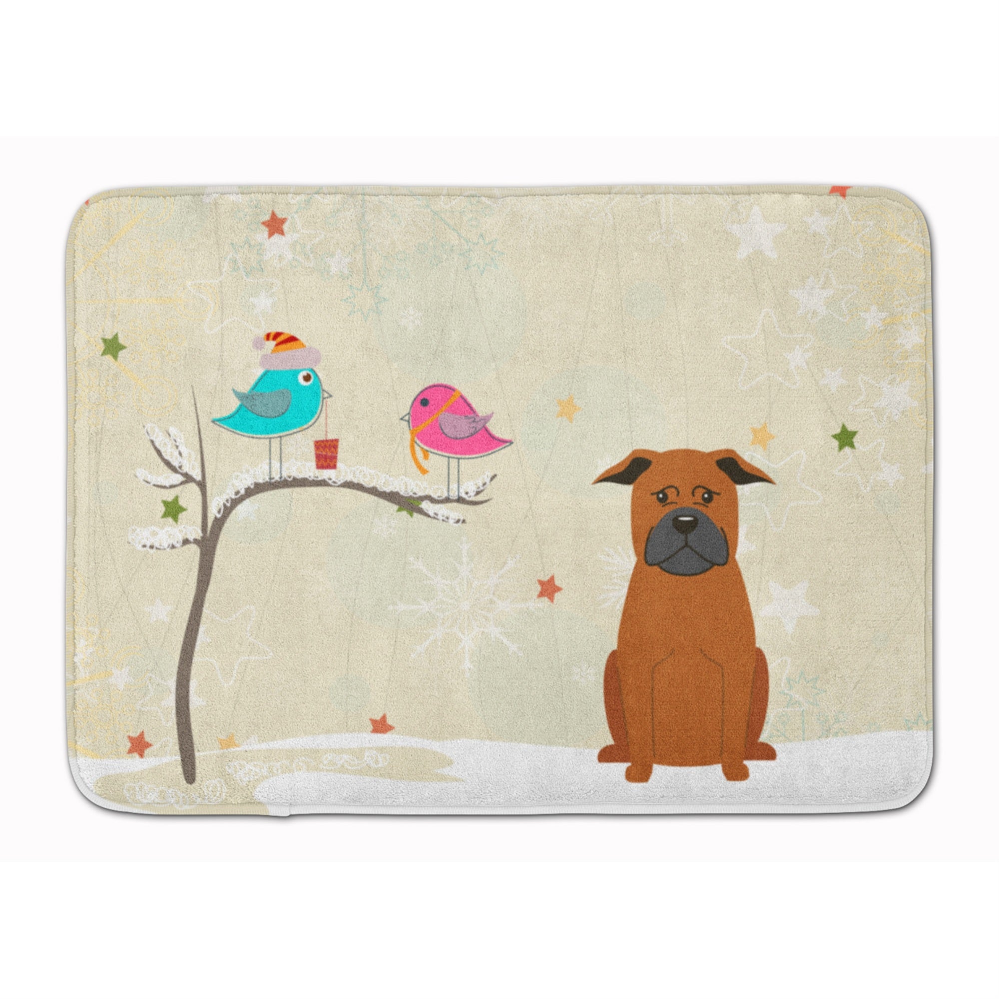 'Caroline'S Treasures Christmas Chinese Chongqing Dog Floor Mat, 19'''' X 27'''', Multicolor''
