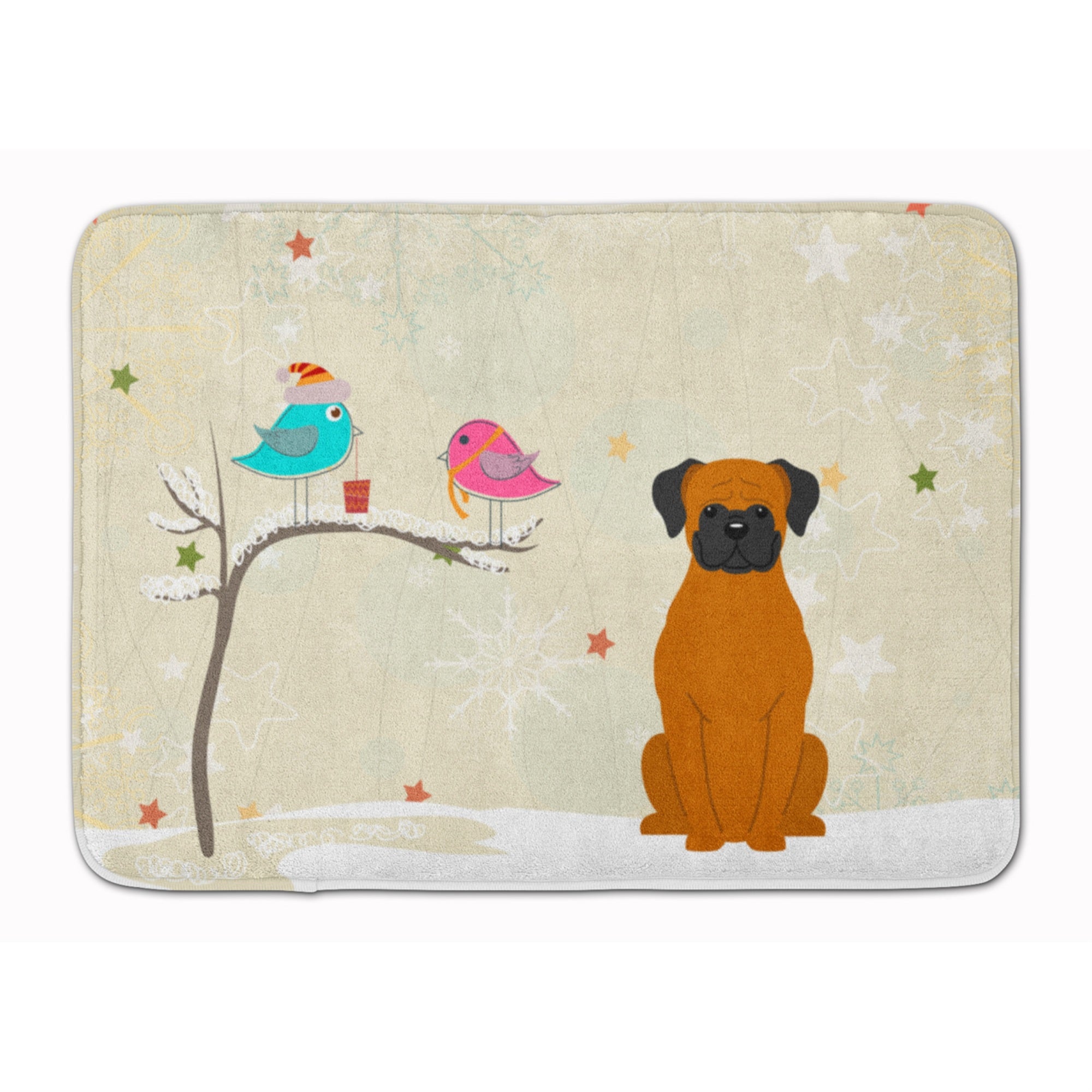 'Caroline'S Treasures Christmas Presents Friends Fawn Boxer Floor Mat, 19'''' X 27'''', Multicolor''