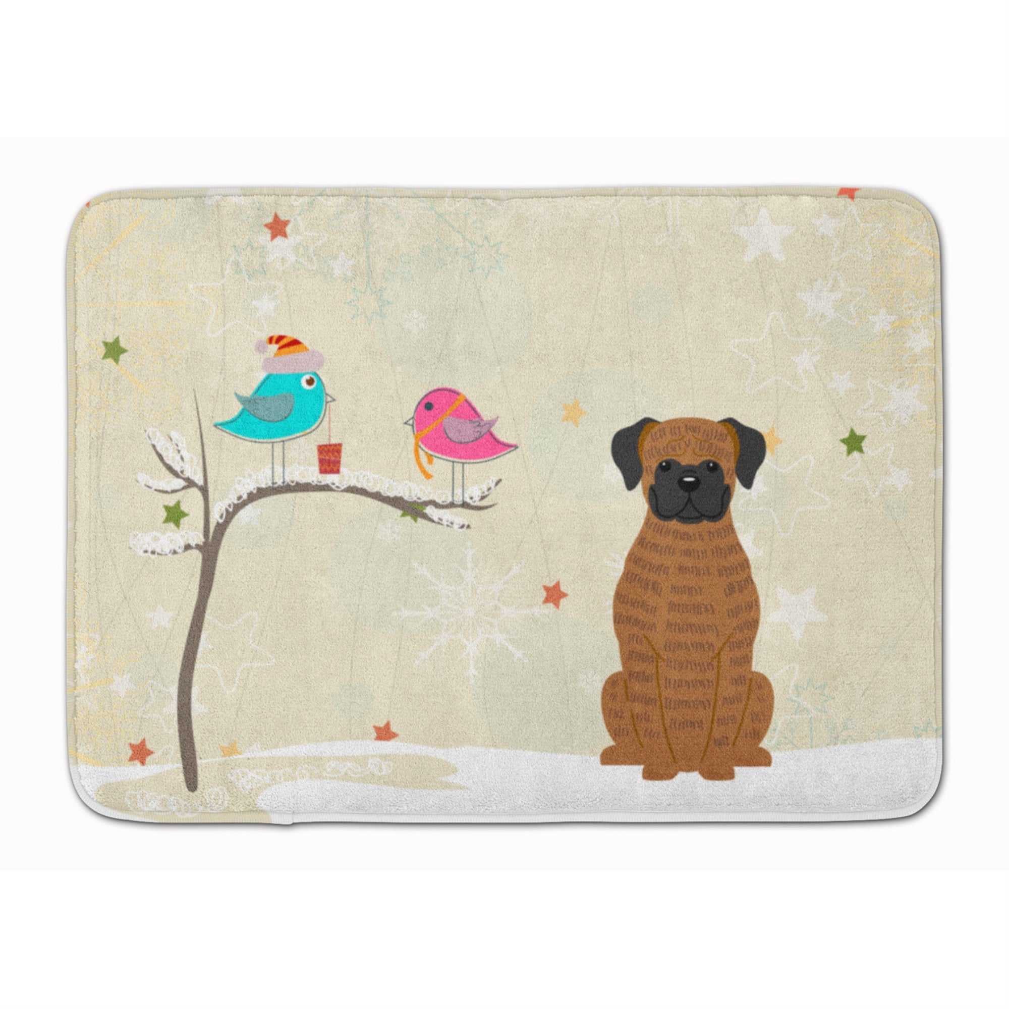 'Caroline'S Treasures Christmas Presents Friend Brindle Boxer Floor Mat, 19'''' X 27'''', Multicolor''