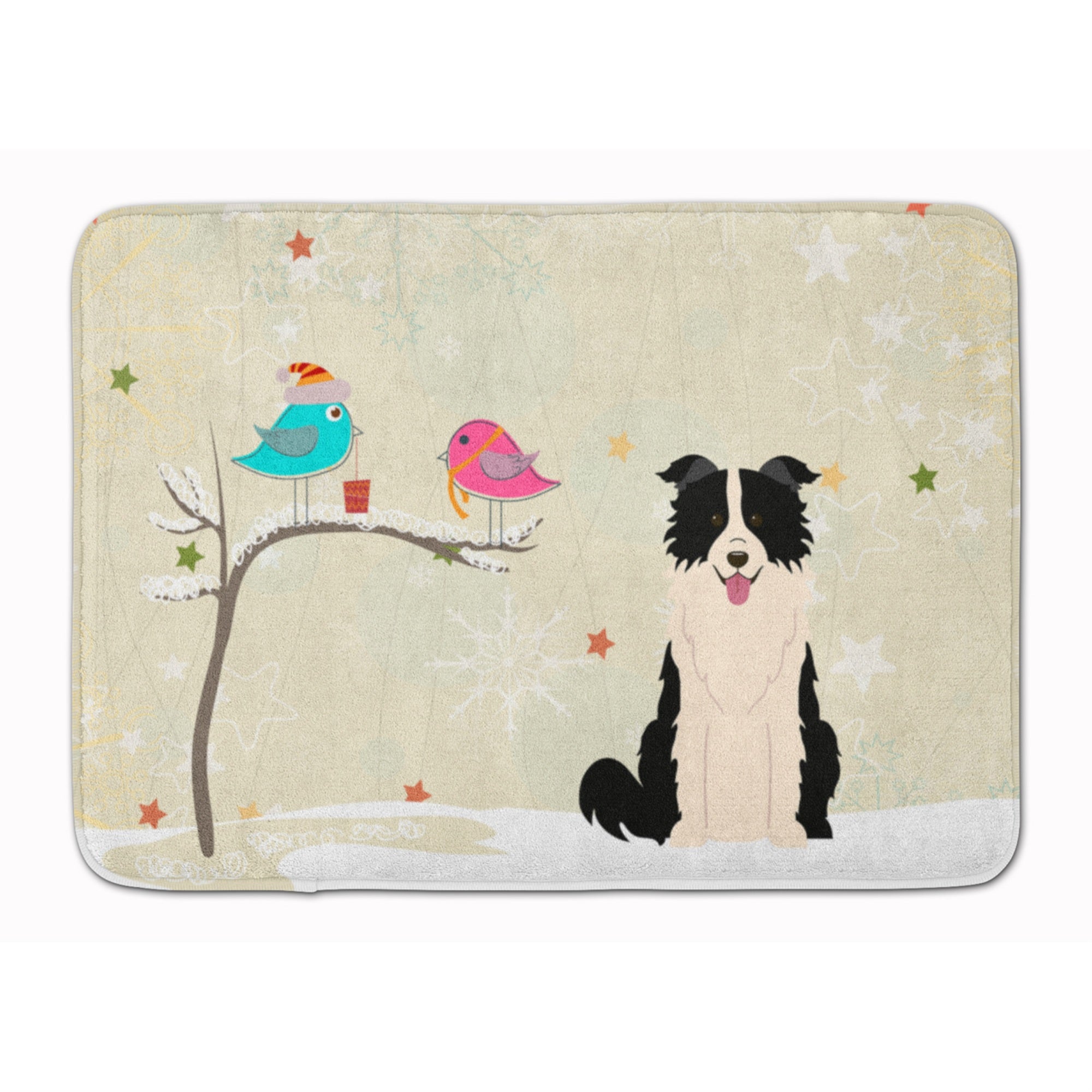 'Caroline'S Treasures Presents Between Friends Christmas Border Collie Black White Floor Mat, 19'''' X 27'''', Multicolor''