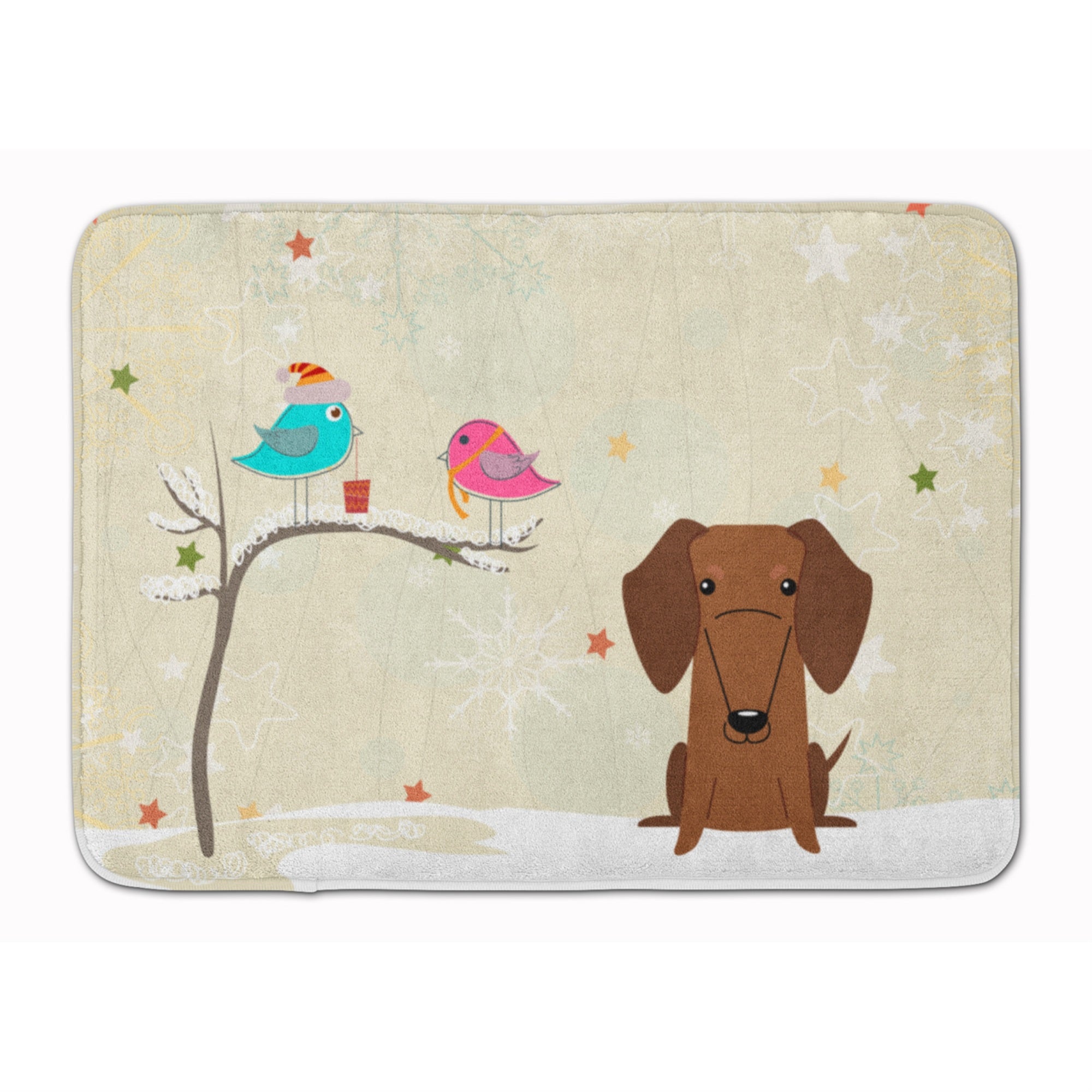 'Caroline'S Treasures Christmas Presents Dachshund Red Brown Floor Mat, 19'''' X 27'''', Multicolor''