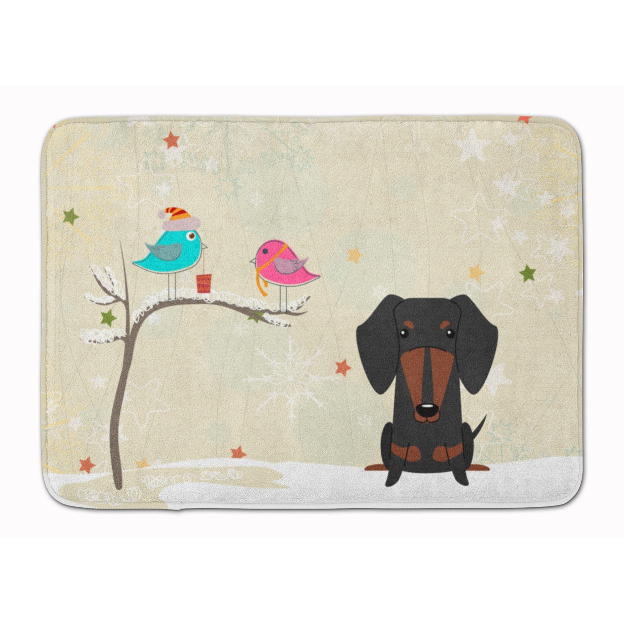 'Caroline'S Treasures Christmas Presents Dachshund Black Tan Floor Mat, 19'''' X 27'''', Multicolor''