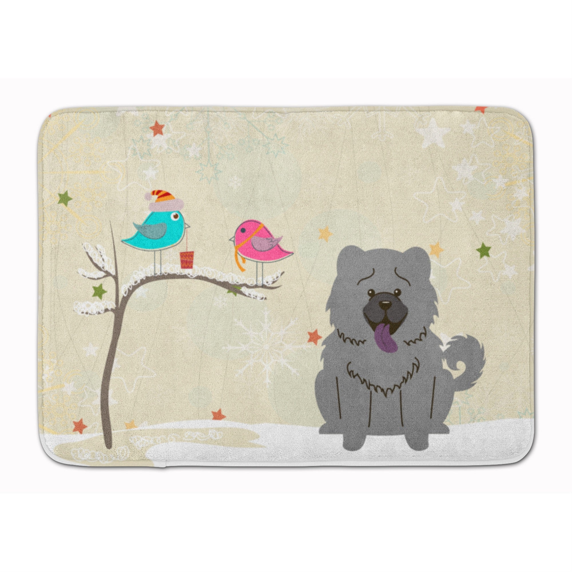 'Caroline'S Treasures Christmas Presents Chow Blue Floor Mat, 19'''' X 27'''', Multicolor''