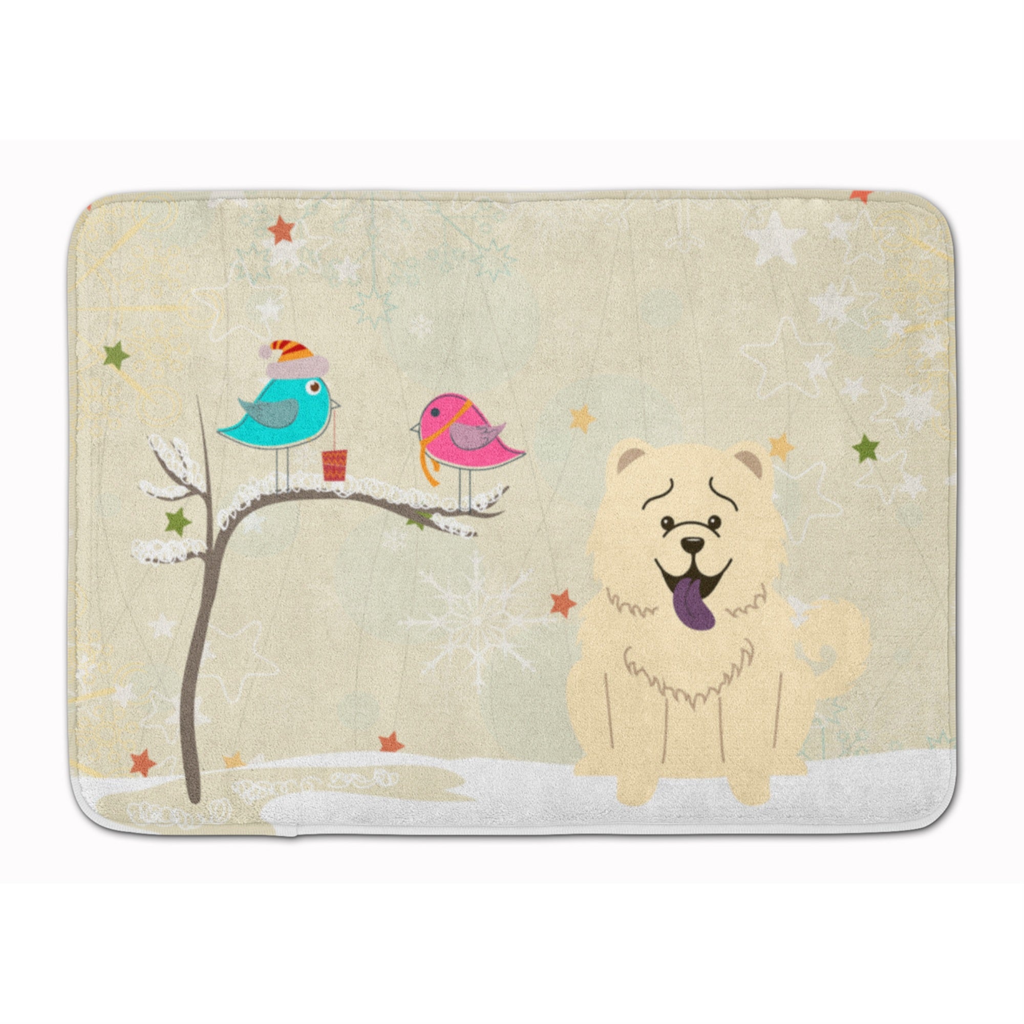 'Caroline'S Treasures Christmas Presents Chow White Floor Mat, 19'''' X 27'''', Multicolor''