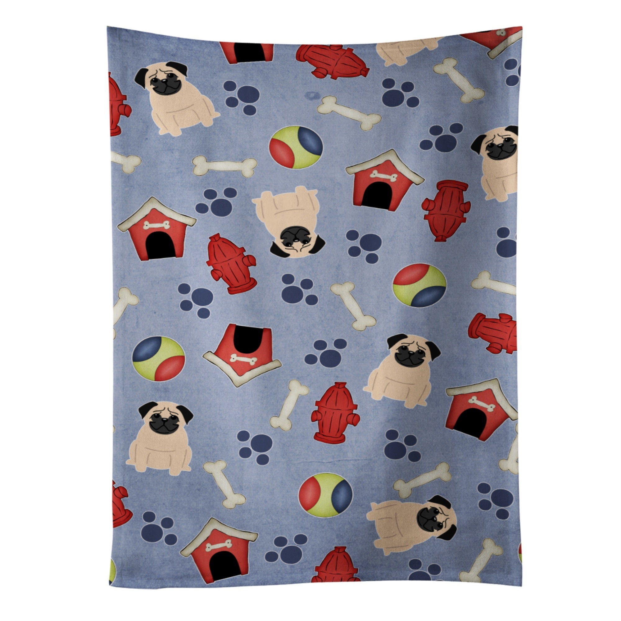 'Caroline'S Treasures Bb2621Ktwl Dog House Collection Pug Fawn Kitchen Towel, 25'''' X 15'''', Multicolor''