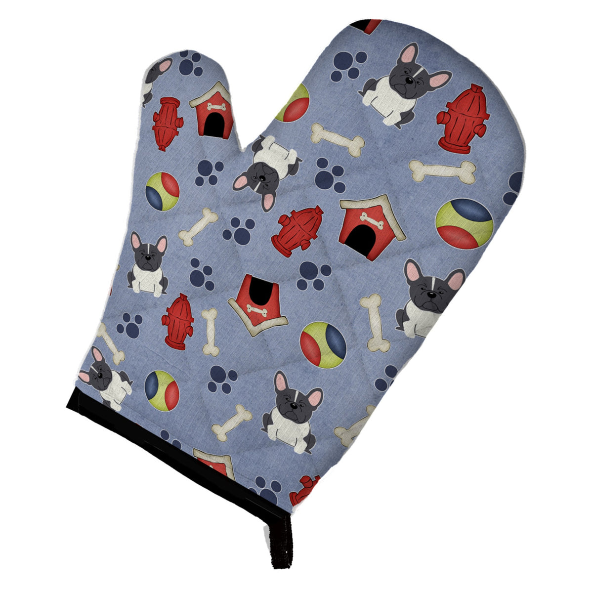 'Caroline'S Treasures Bb2625Ovmt Dog House Collection French Bulldog Black White Oven Mitt, 12'''' By 8.5'''', Multicolor''