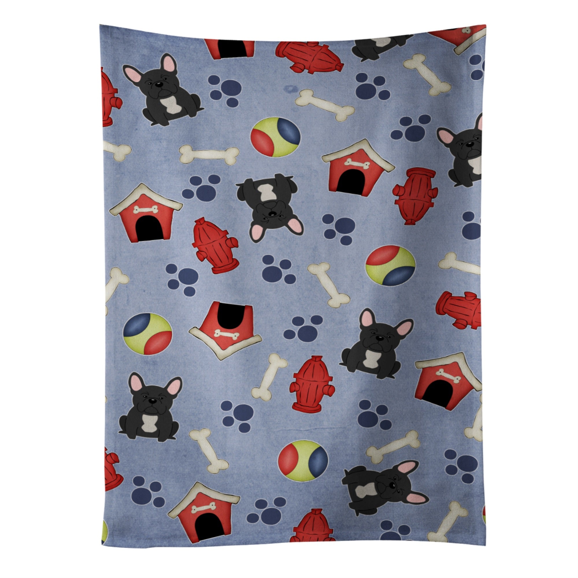 'Caroline'S Treasures Bb2627Ktwl French Bulldog Black Kitchen Towel, 25'''' X 15'''', Multicolor''