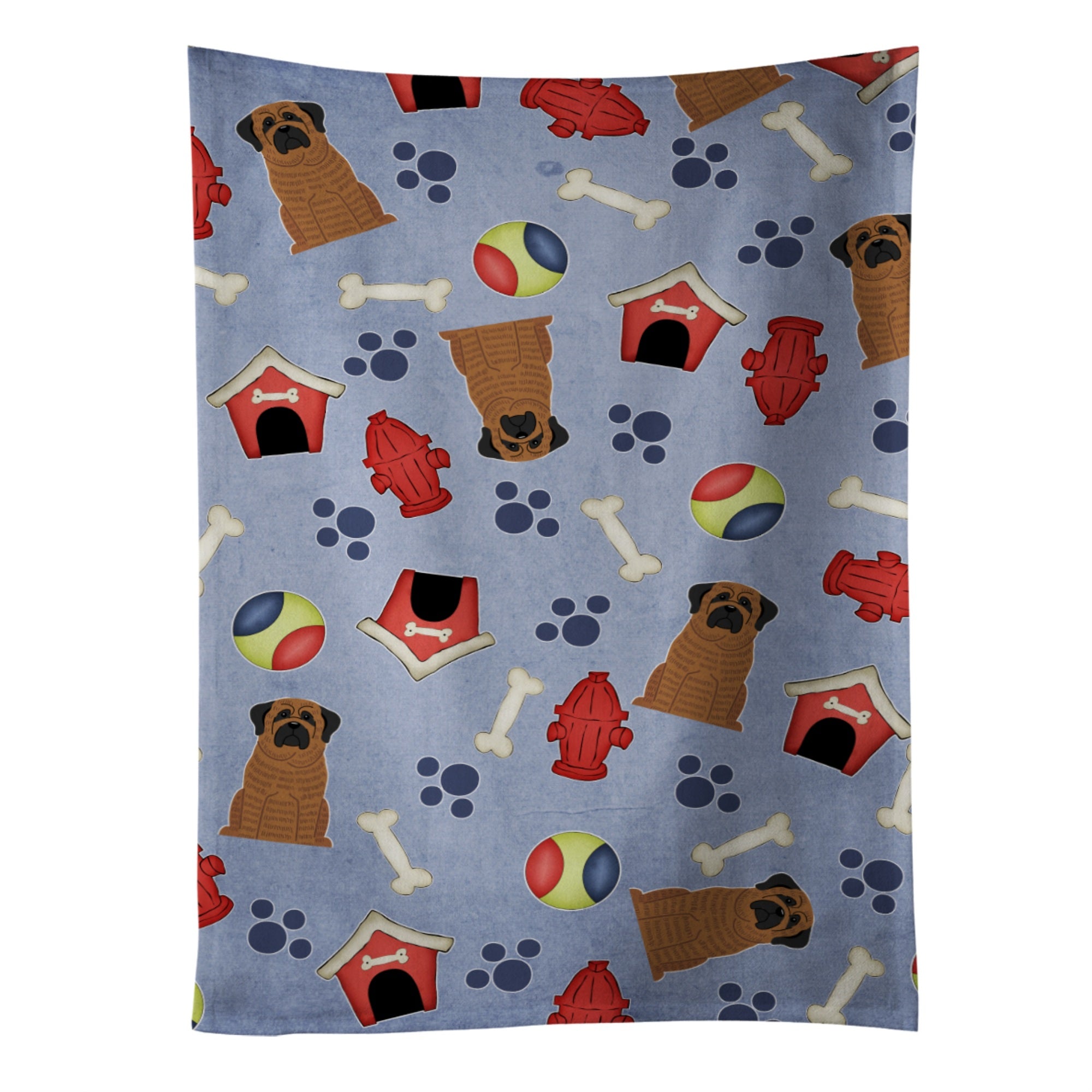 'Caroline'S Treasures Bb2628Ktwl Dog House Mastiff Brindle Kitchen Towel, 25'''' X 15'''', Multicolor''