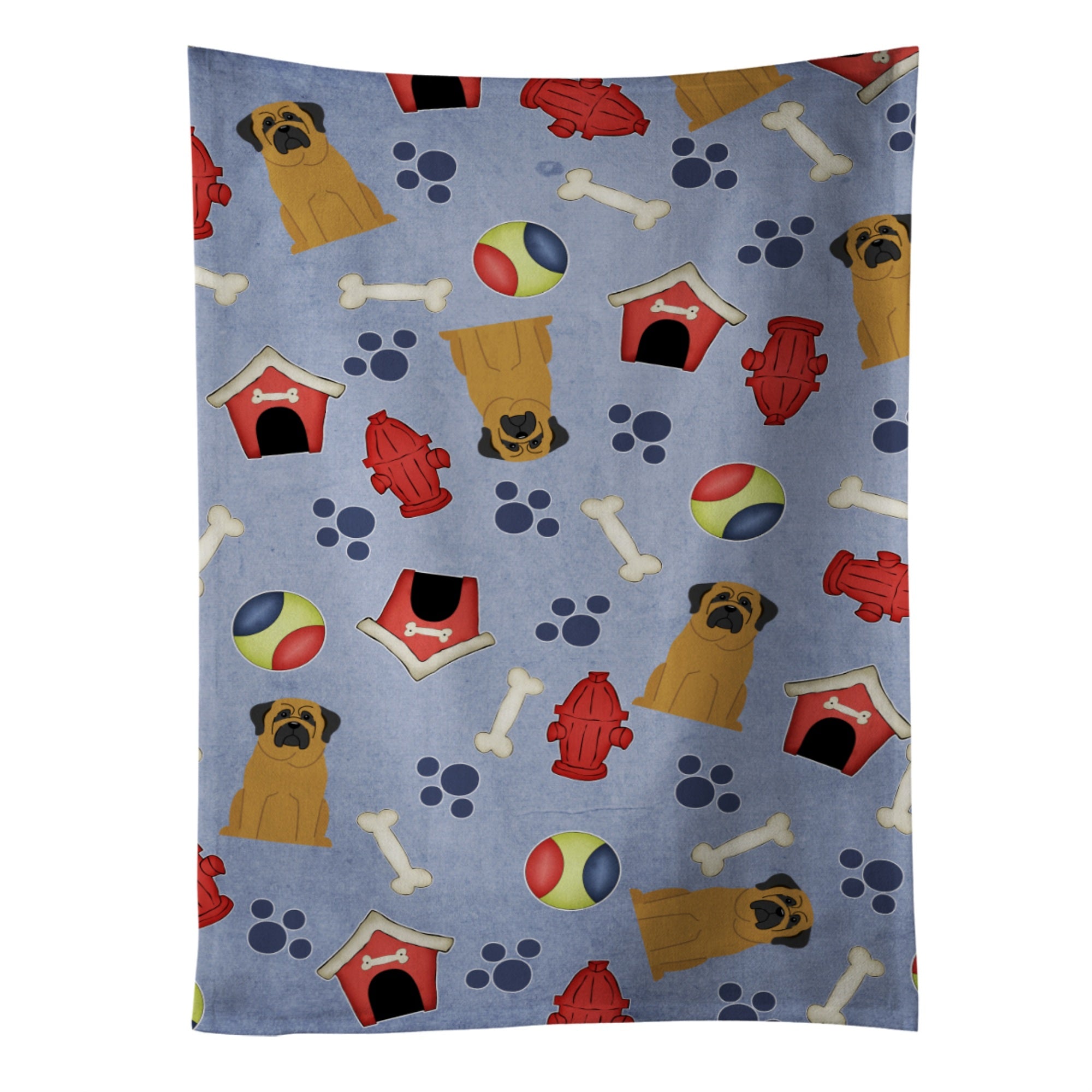'Caroline'S Treasures Bb2631Ktwl Dog House Collection Mastiff Kitchen Towel, 25'''' X 15'''', Multicolor''
