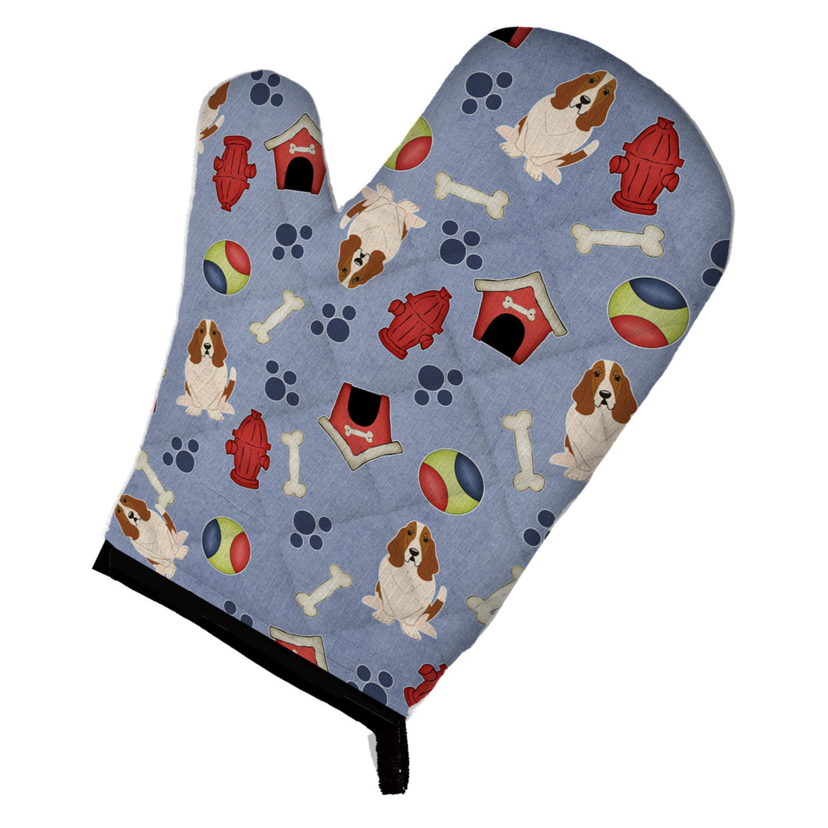 'Caroline'S Treasures Bb2634Ovmt Dog House Collection Basset Hound Oven Mitt, 12'''' By 8.5'''', Multicolor''