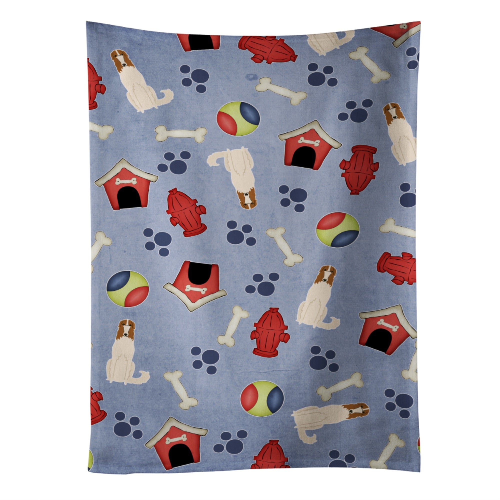 'Caroline'S Treasures Bb2636Ktwl Dog House Collection Borzoi Kitchen Towel, 25'''' X 15'''', Multicolor''