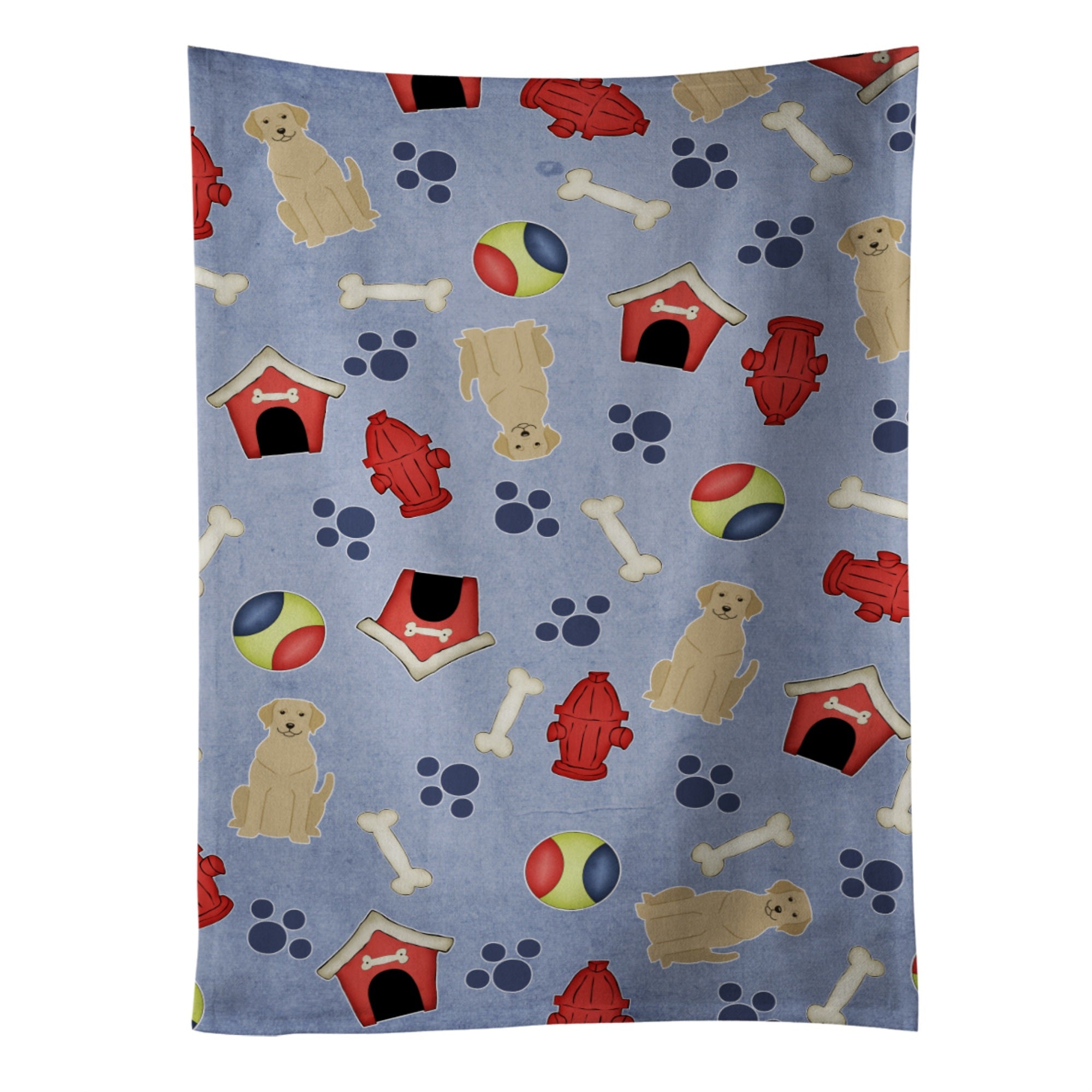 'Caroline'S Treasures Bb2668Ktwl Dog House Collection Yellow Labrador Kitchen Towel, 25'''' X 15'''', Multicolor''