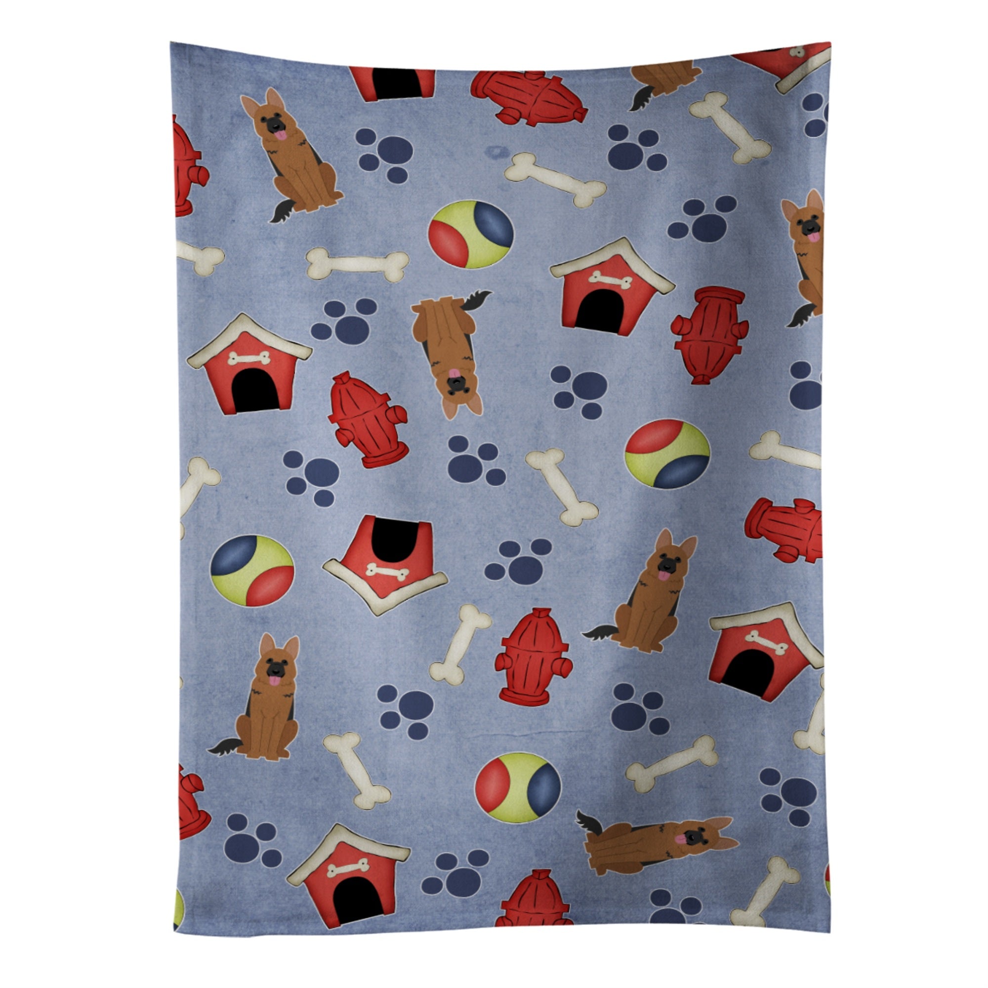 'Caroline'S Treasures Bb2680Ktwl Dog House Collection German Shepherd Kitchen Towel, 25'''' X 15'''', Multicolor''
