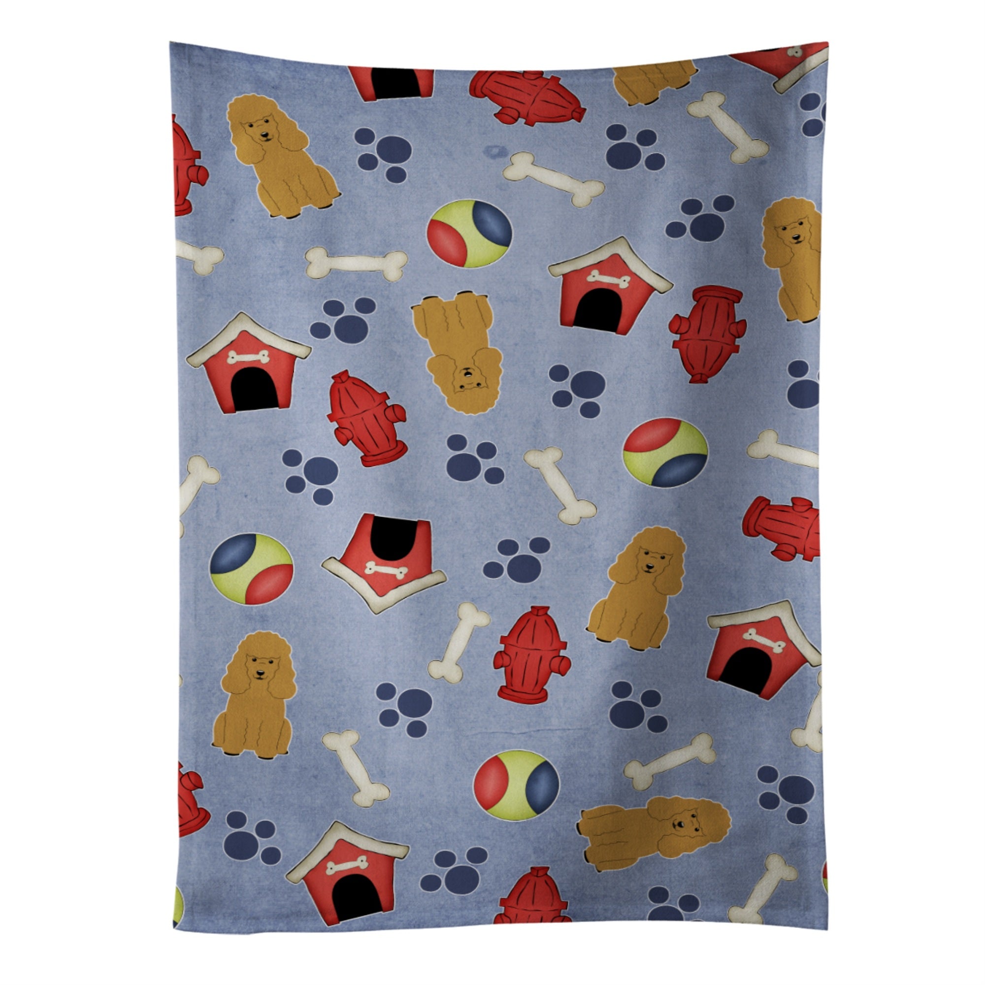 'Caroline'S Treasures Bb2682Ktwl Dog House Collection Poodle Tan Kitchen Towel, 25'''' X 15'''', Multicolor''