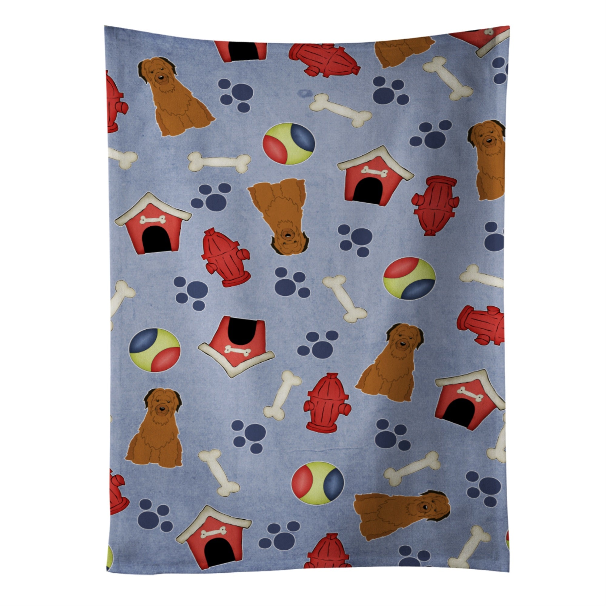 'Caroline'S Treasures Bb2695Ktwl Dog House Collection Briard Brown Kitchen Towel, 25'''' X 15'''', Multicolor''