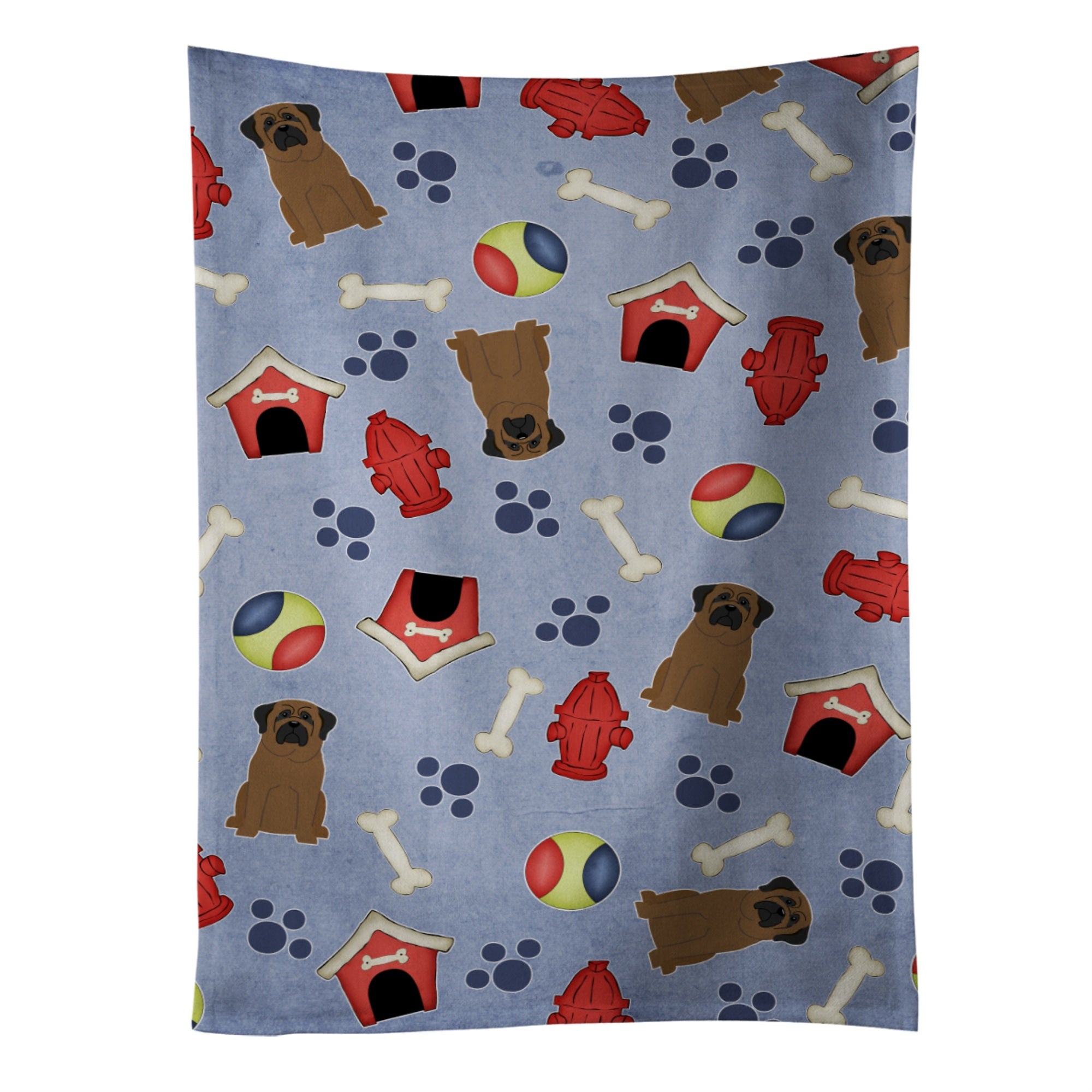 'Caroline'S Treasures Bb2697Ktwl Dog House Collection Bullmastiff Kitchen Towel, 25'''' X 15'''', Multicolor''