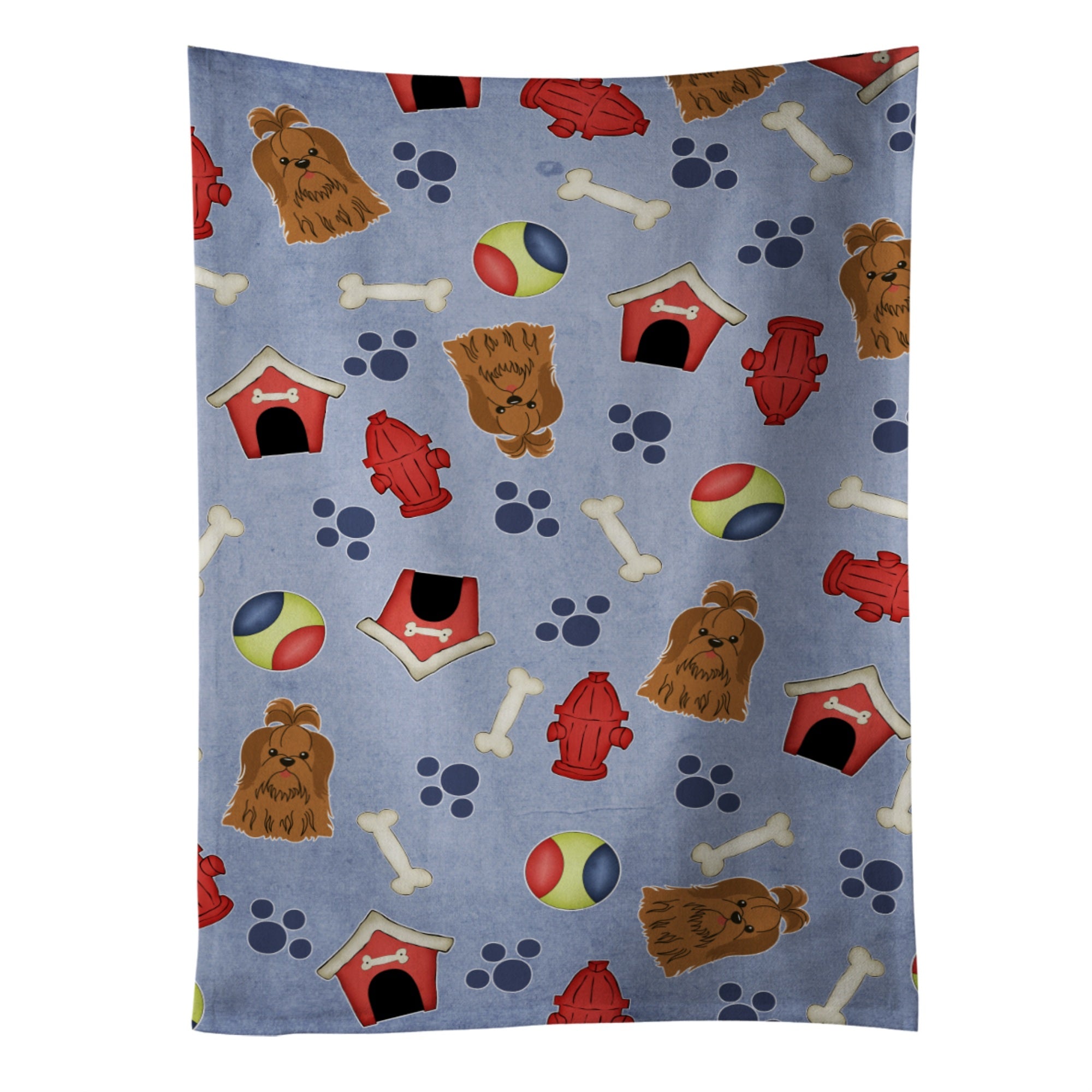 'Caroline'S Treasures Bb2699Ktwl Shih Tzu Silver Chocolate Kitchen Towel, 25'''' X 15'''', Multicolor''