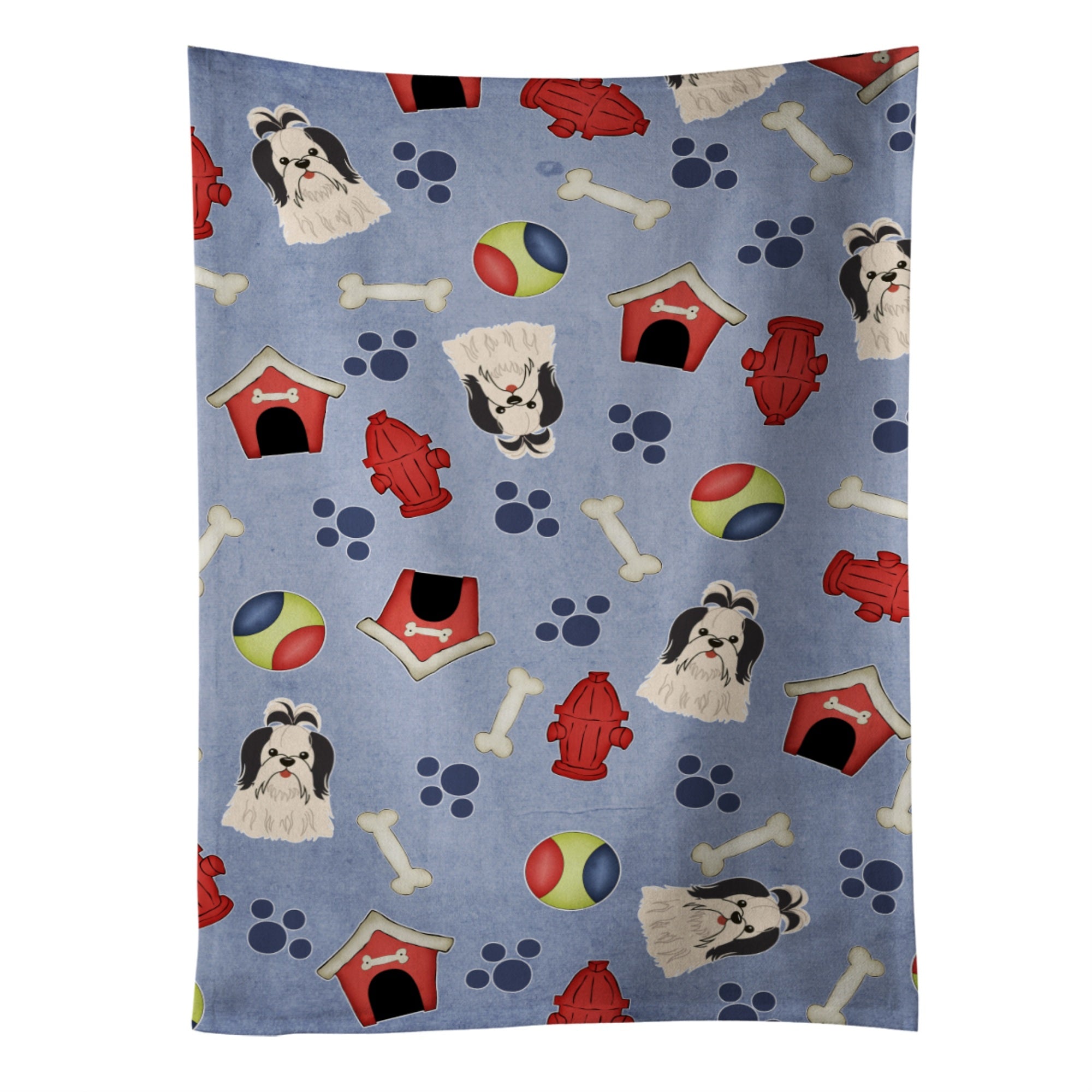 'Caroline'S Treasures Bb2701Ktwl Shih Tzu Black White Kitchen Towel, 25'''' X 15'''', Multicolor''