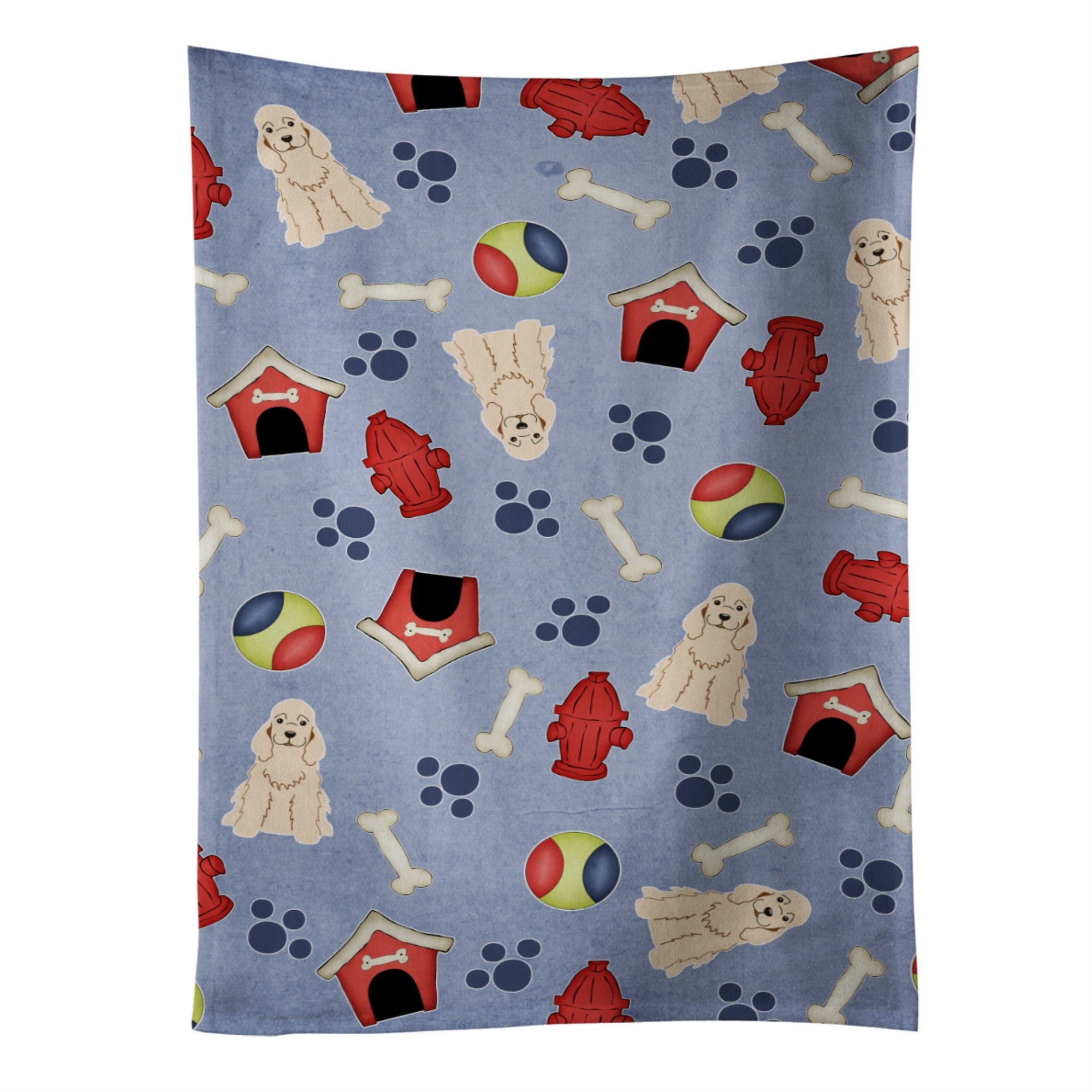 'Caroline'S Treasures Bb2707Ktwl Dog House Cocker Spaniel Buff Kitchen Towel, 25'''' X 15'''', Multicolor''