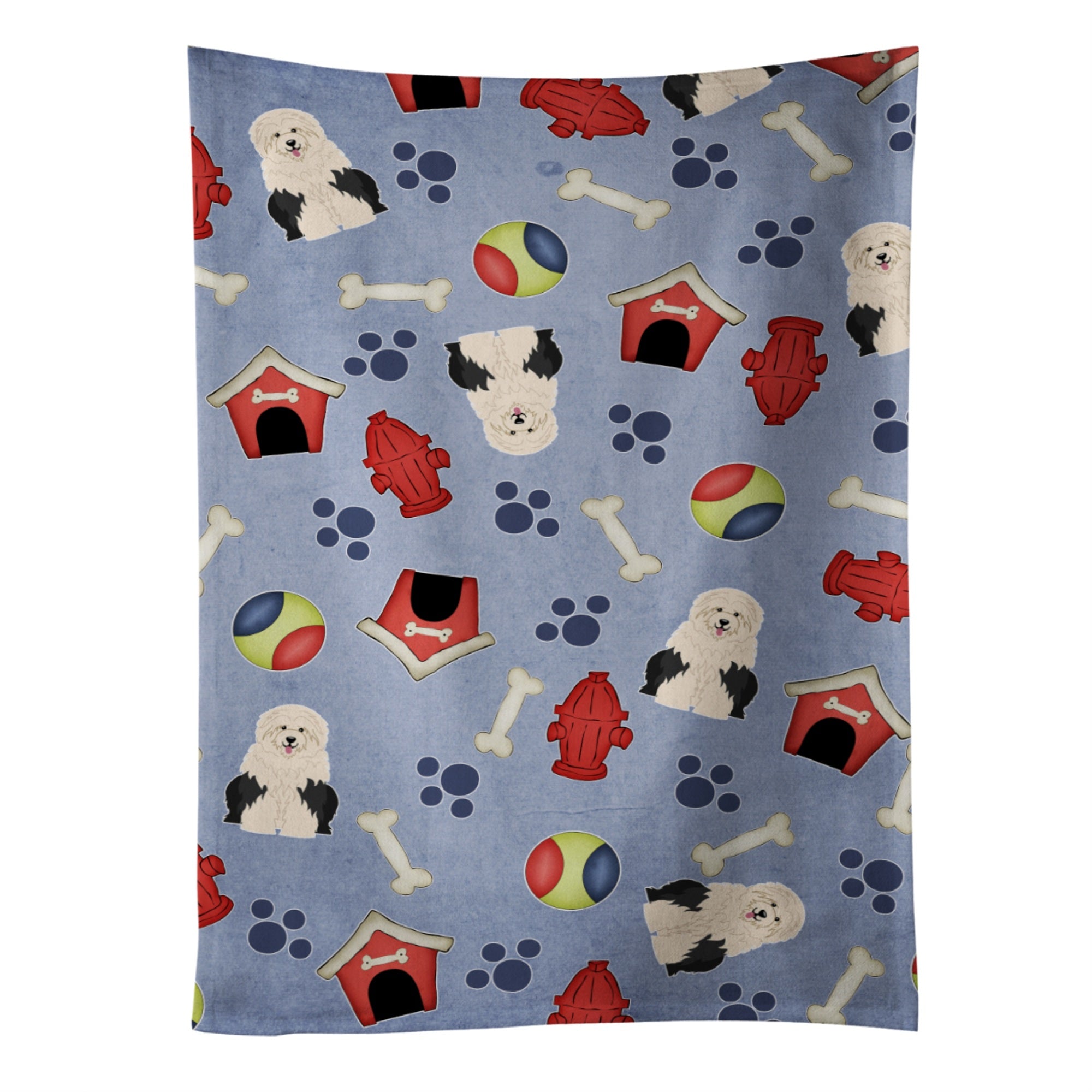 'Caroline'S Treasures Bb2709Ktwl Old English Sheepdog Kitchen Towel, 25'''' X 15'''', Multicolor''