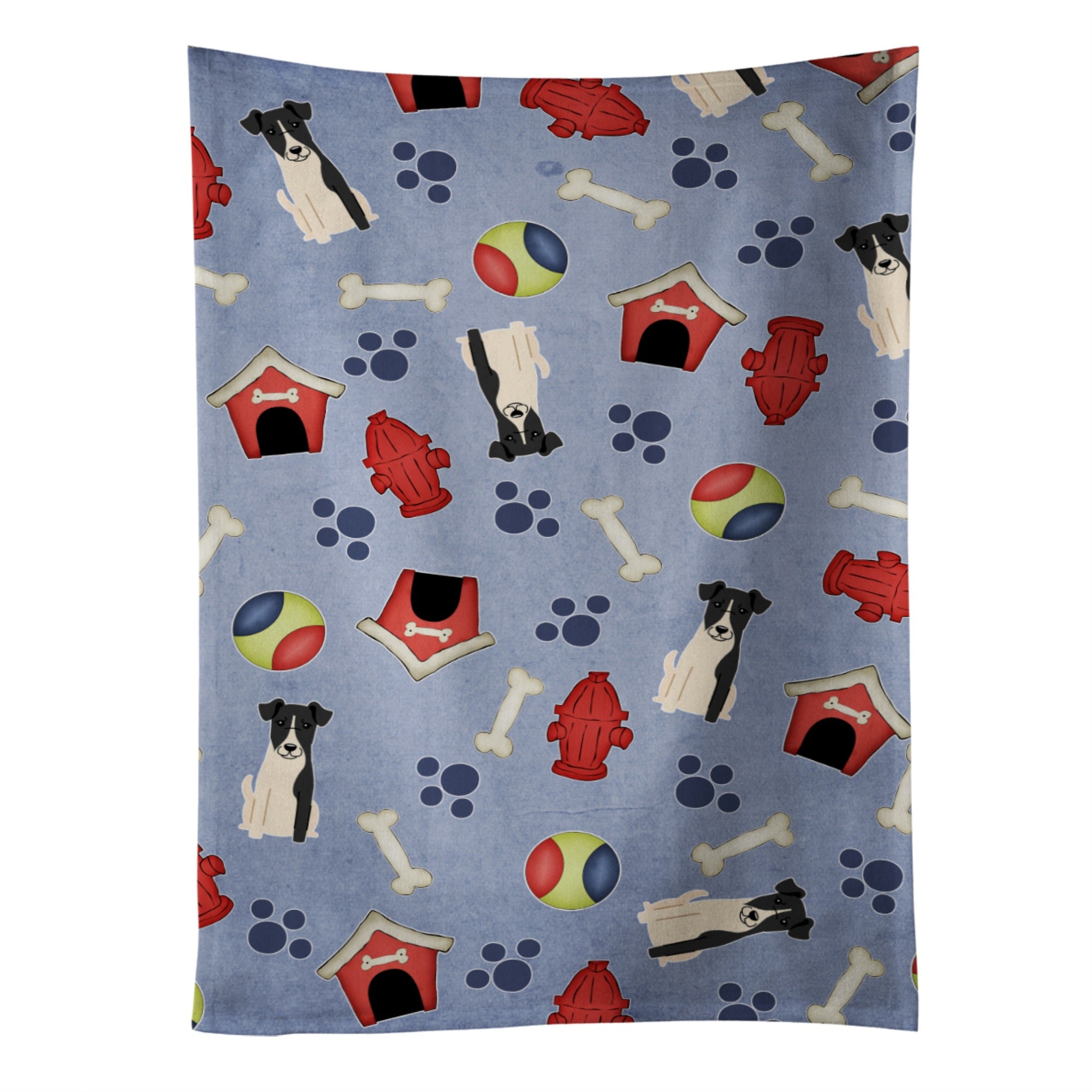 'Caroline'S Treasures Bb2711Ktwl Dog House Smooth Fox Terrier Kitchen Towel, 25'''' X 15'''', Multicolor''