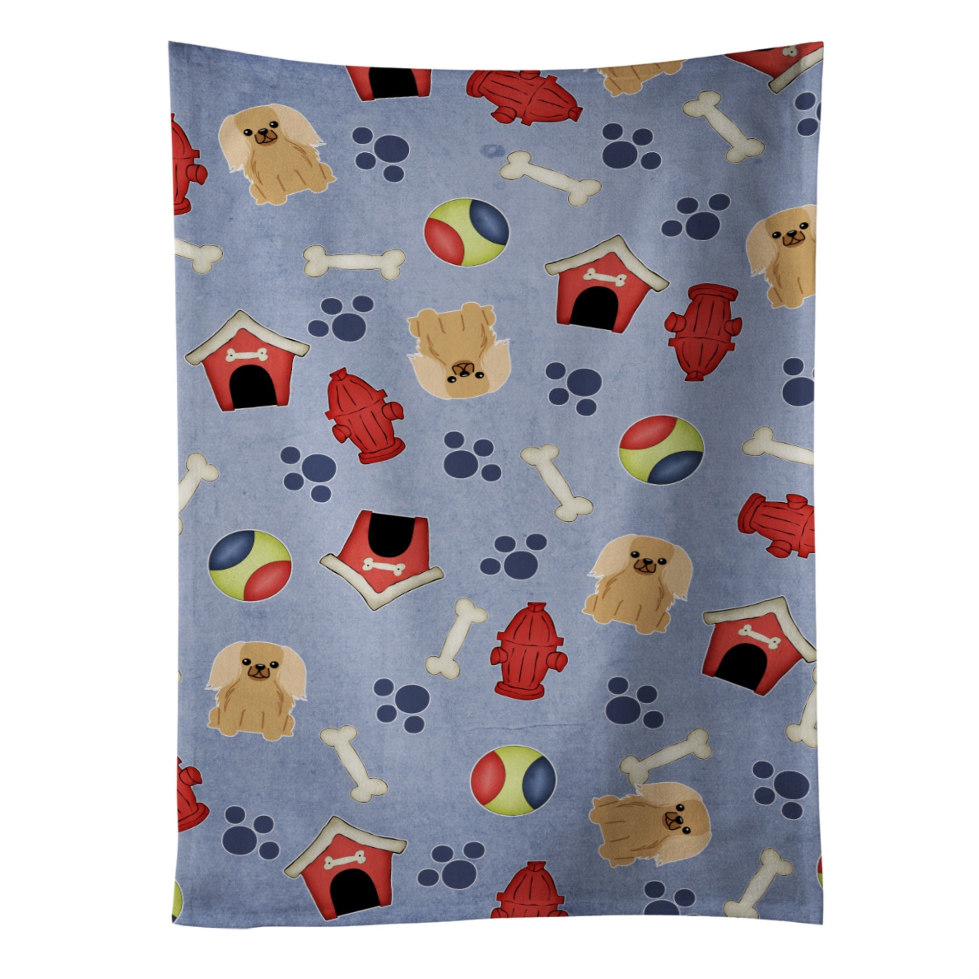 'Caroline'S Treasures Bb2717Ktwl Dog House Pekingnese Fawn Sable Kitchen Towel, 25'''' X 15'''', Multicolor''