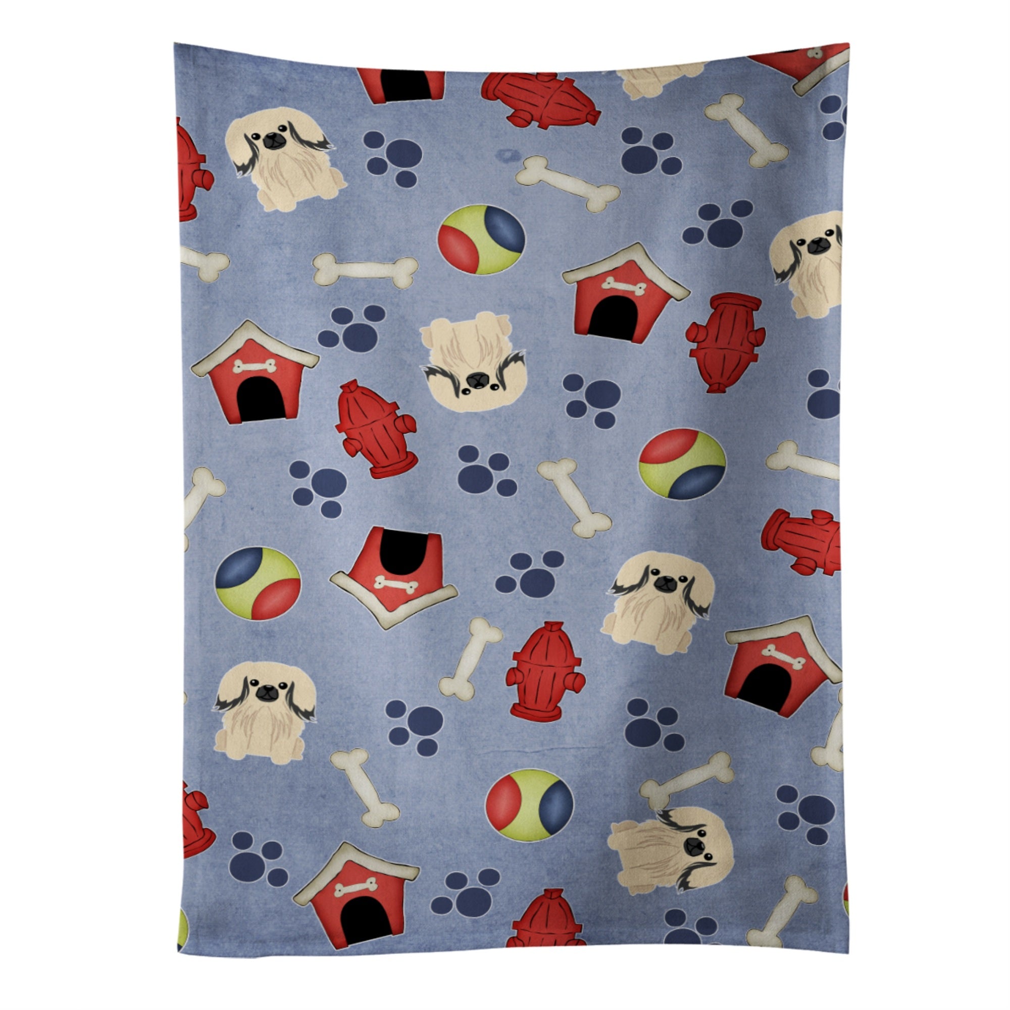 'Caroline'S Treasures Bb2719Ktwl Dog House Pekingnese Cream Kitchen Towel, 25'''' X 15'''', Multicolor''
