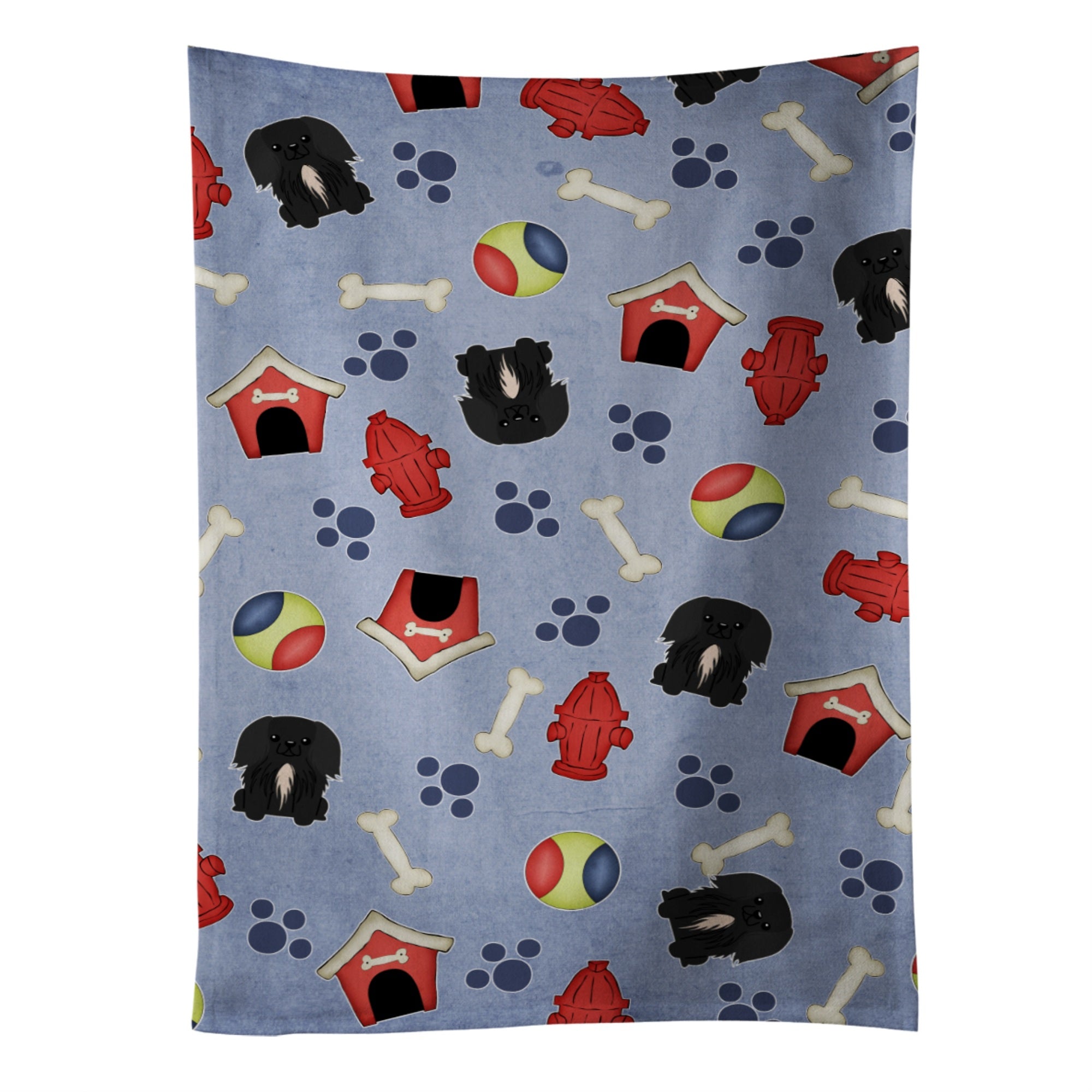 'Caroline'S Treasures Bb2720Ktwl Dog House Pekingnese Black Kitchen Towel, 25'''' X 15'''', Multicolor''