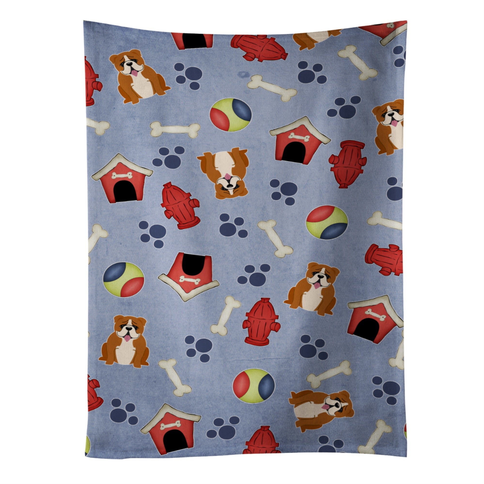 'Caroline'S Treasures Bb2733Ktwl English Bulldog Red White Kitchen Towel, 25'''' X 15'''', Multicolor''