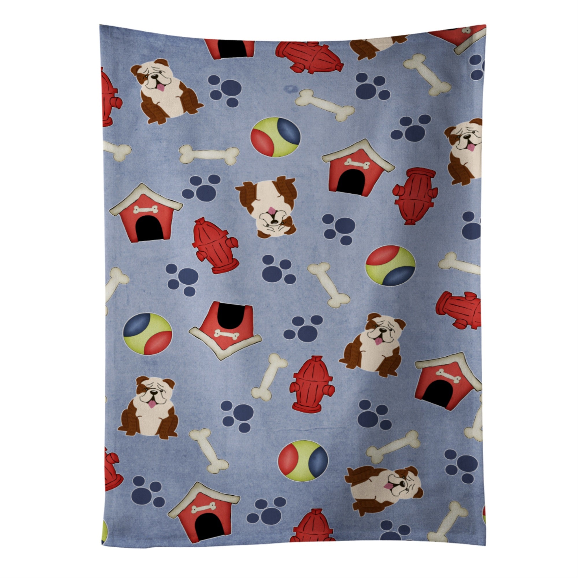 'Caroline'S Treasures Bb2734Ktwl English Bulldog Brindle White Kitchen Towel, 25'''' X 15'''', Multicolor''