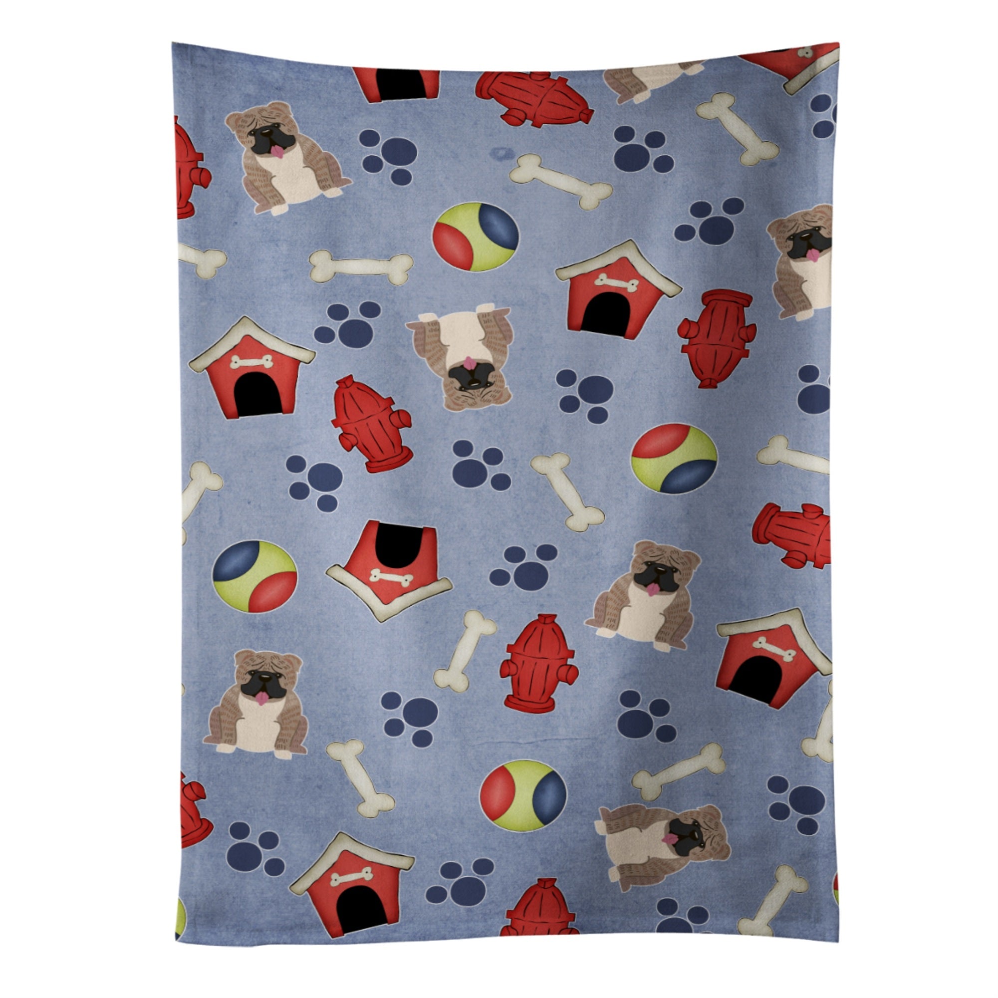 'Caroline'S Treasures Bb2739Ktwl English Bulldog Grey Brindle Kitchen Towel, 25'''' X 15'''', Multicolor''