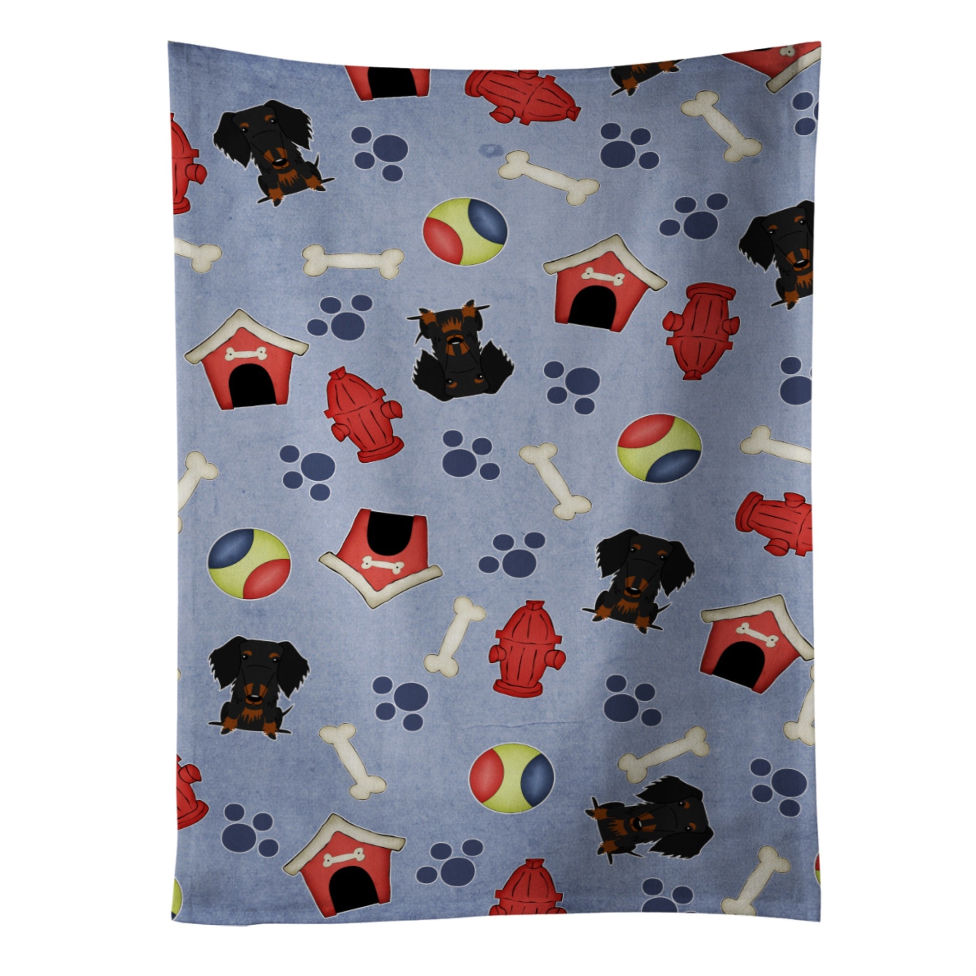 'Caroline'S Treasures Bb2740Ktwl Wire Haired Dachshund Black Tan Kitchen Towel, 25'''' X 15'''', Multicolor''