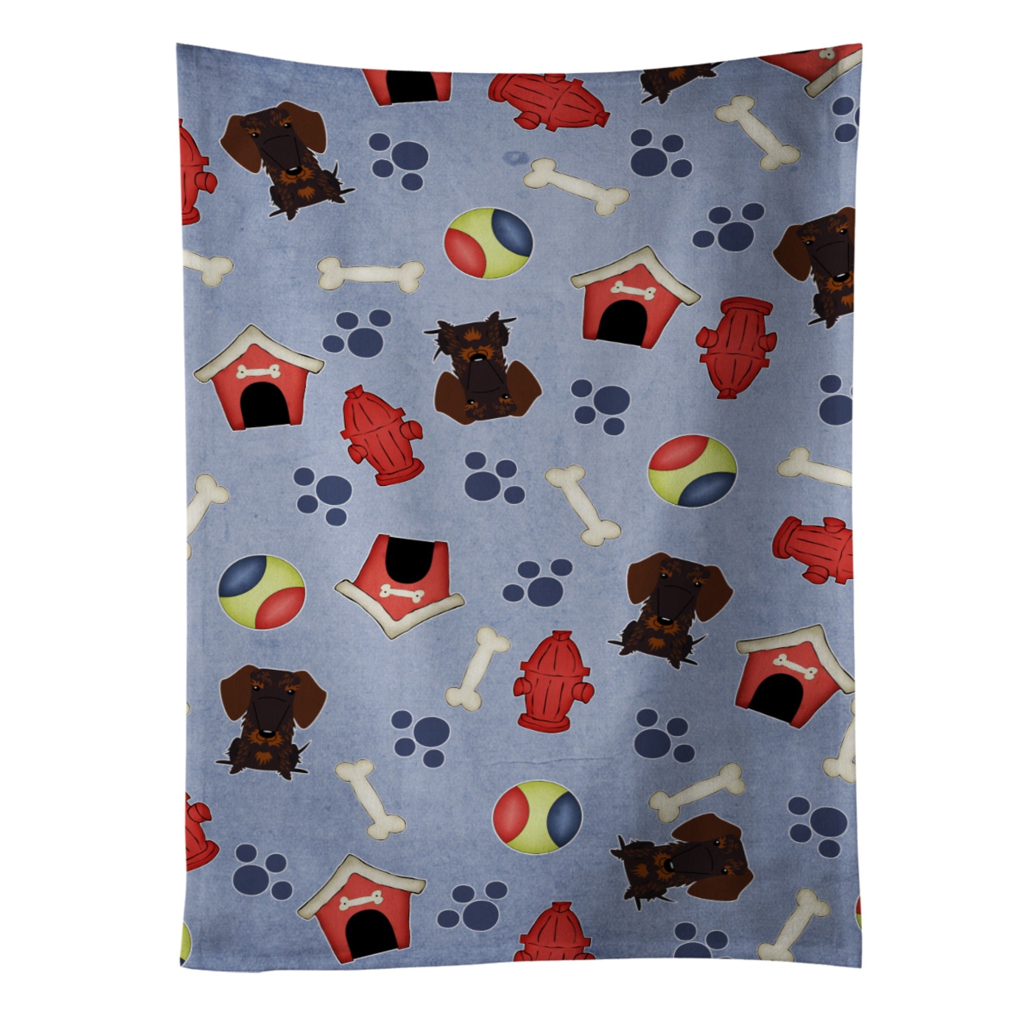 'Caroline'S Treasures Bb2742Ktwl Wire Haired Dachshund Chocolate Kitchen Towel, 25'''' X 15'''', Multicolor''