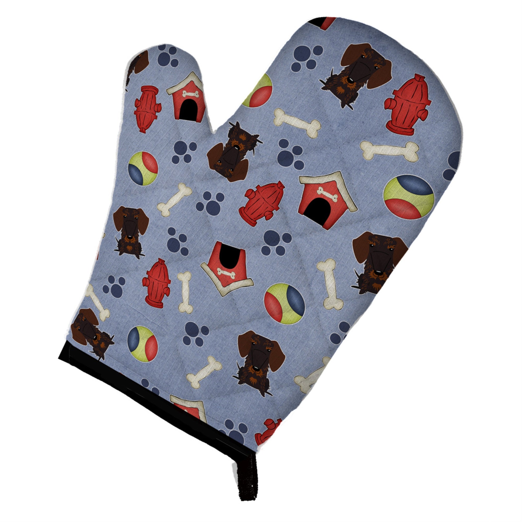 'Caroline'S Treasures Bb2742Ovmt Dog House Collection Wire Haired Dachshund Chocolate Oven Mitt, 12'''' By 8.5'''', Multicolor'