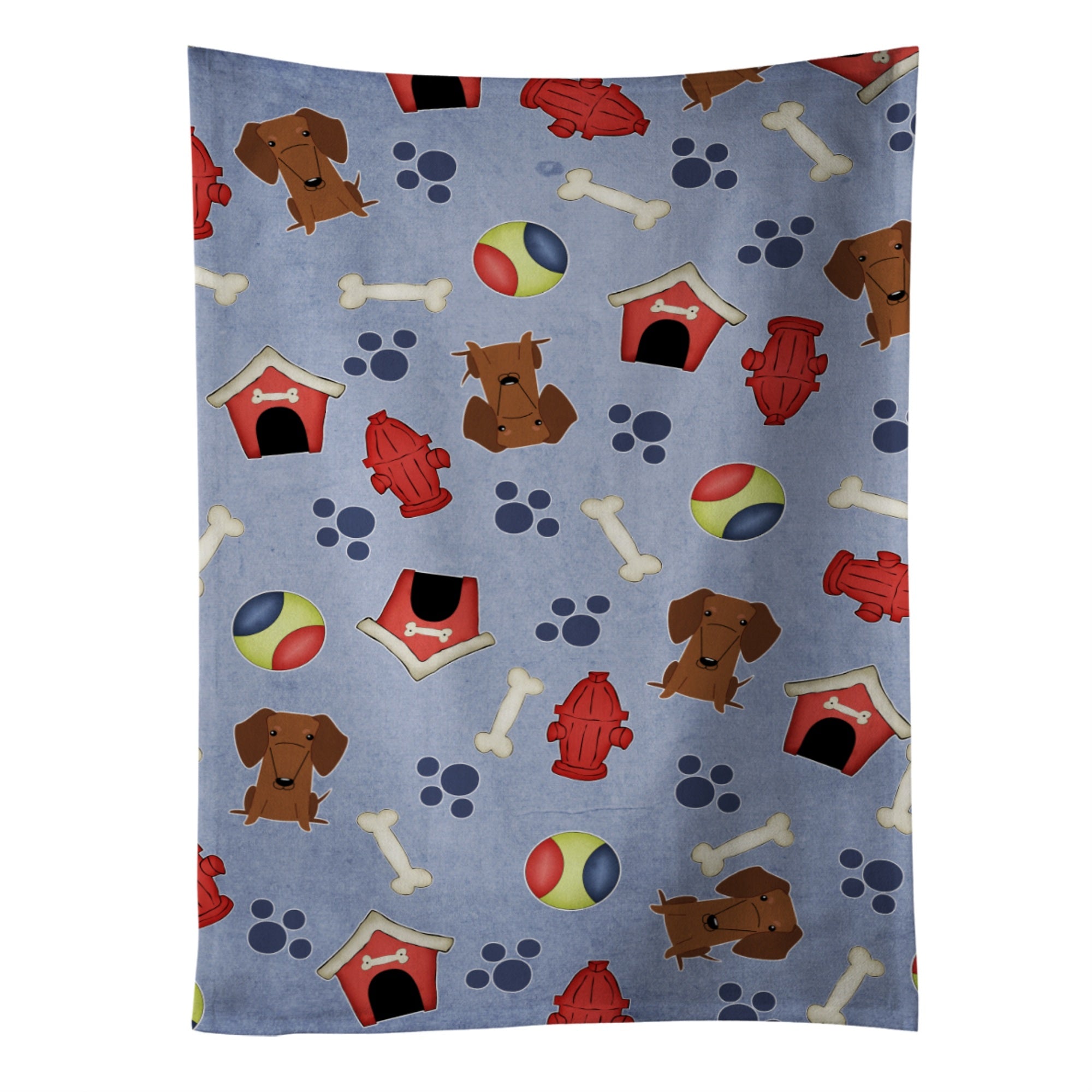 'Caroline'S Treasures Bb2743Ktwl Dog House Dachshund Red Brown Kitchen Towel, 25'''' X 15'''', Multicolor''
