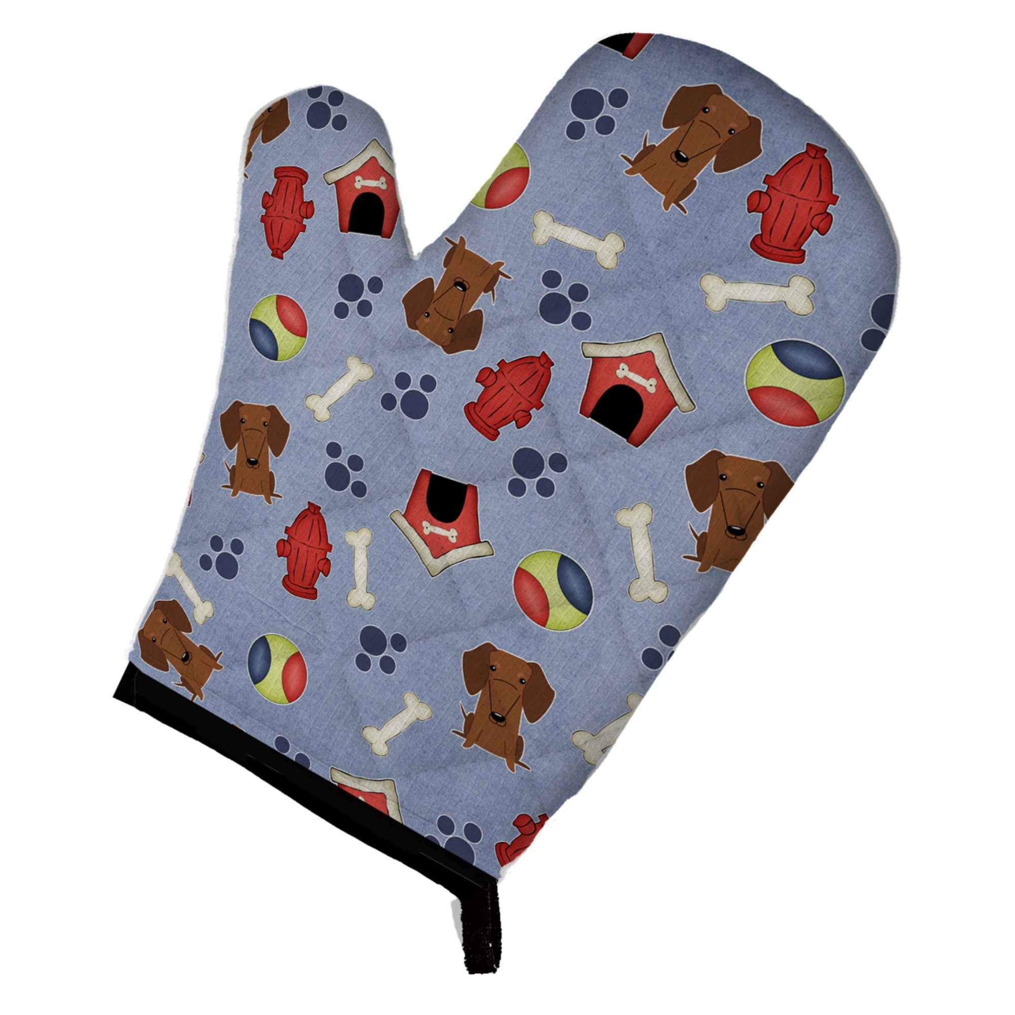 'Caroline'S Treasures Bb2743Ovmt Dog House Collection Dachshund Red Brown Oven Mitt, 12'''' By 8.5'''', Multicolor''