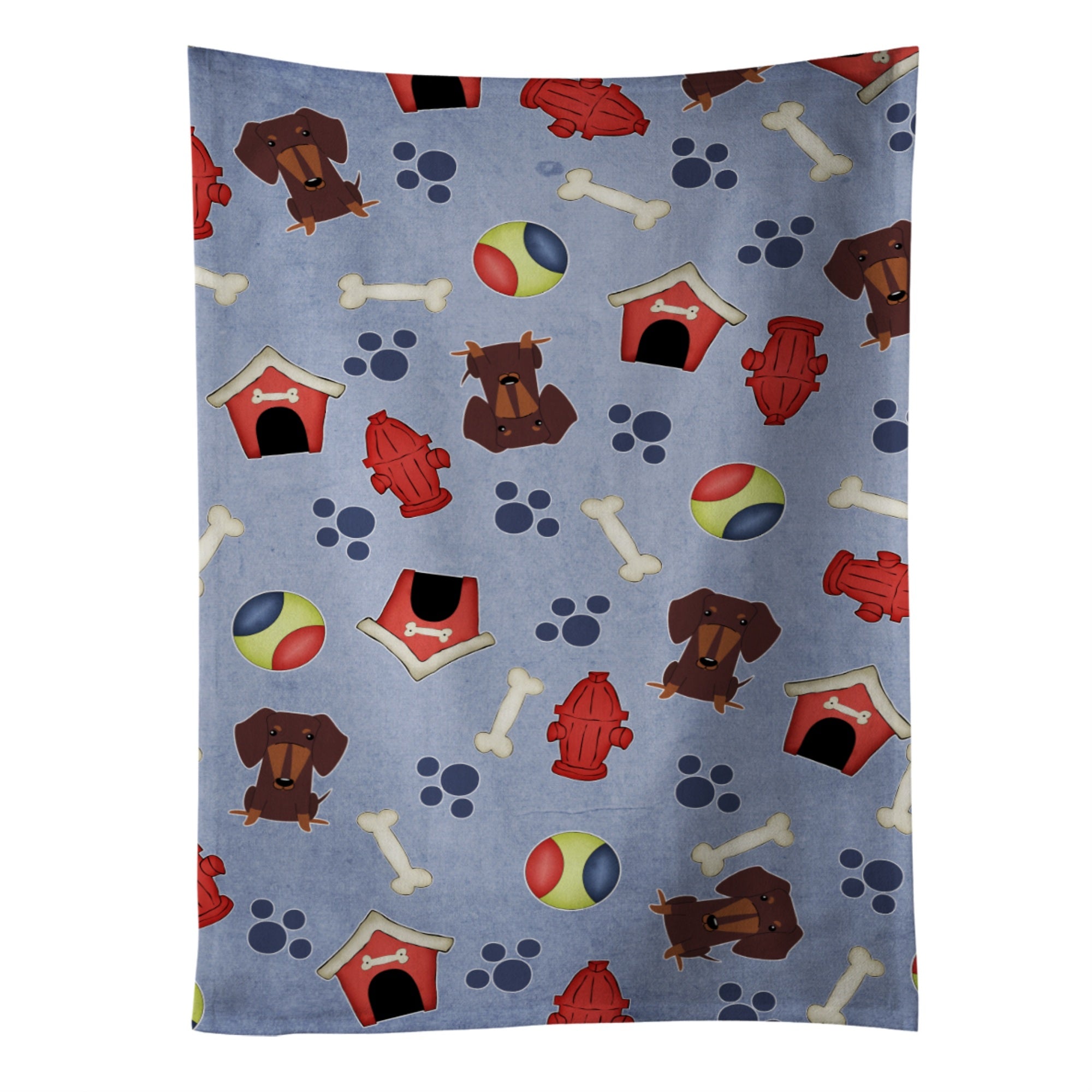 'Caroline'S Treasures Bb2744Ktwl Dog House Dachshund Chocolate Kitchen Towel, 25'''' X 15'''', Multicolor''