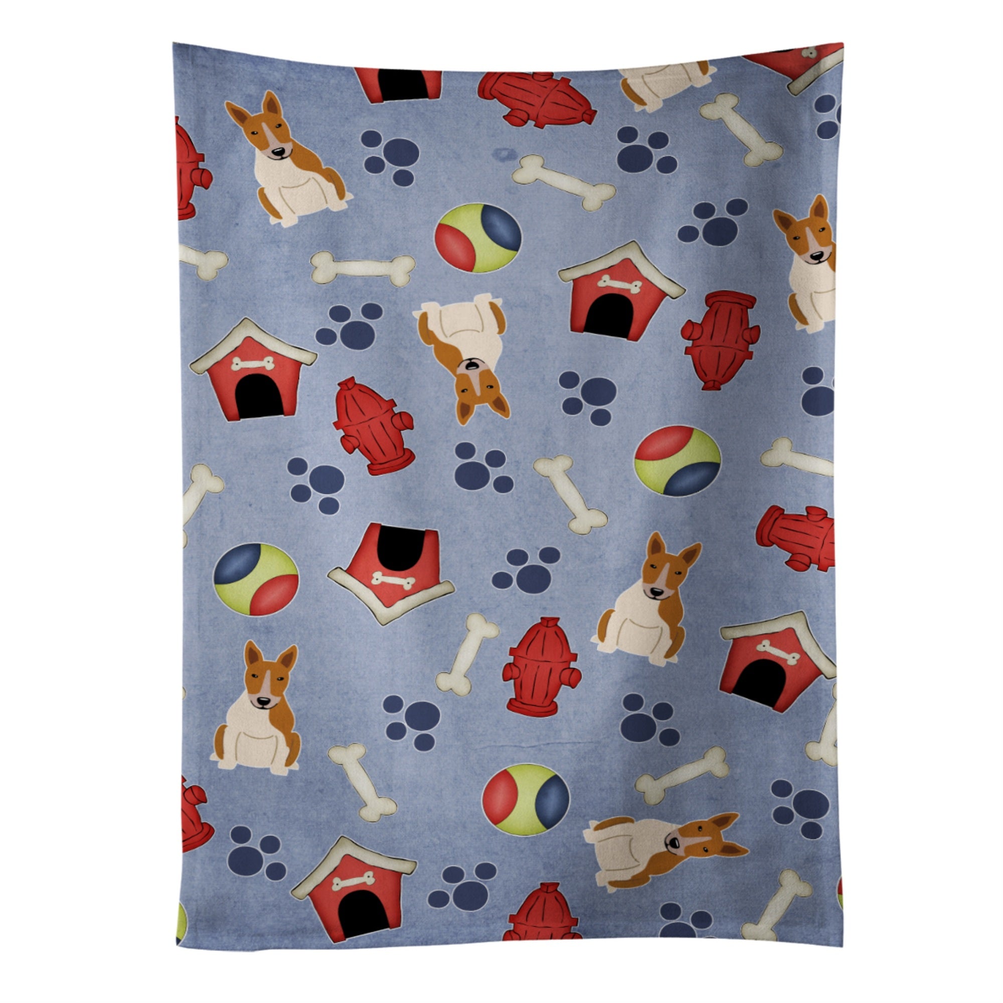'Caroline'S Treasures Bb2748Ktwl Bull Terrier Red White Kitchen Towel, 25'''' X 15'''', Multicolor''