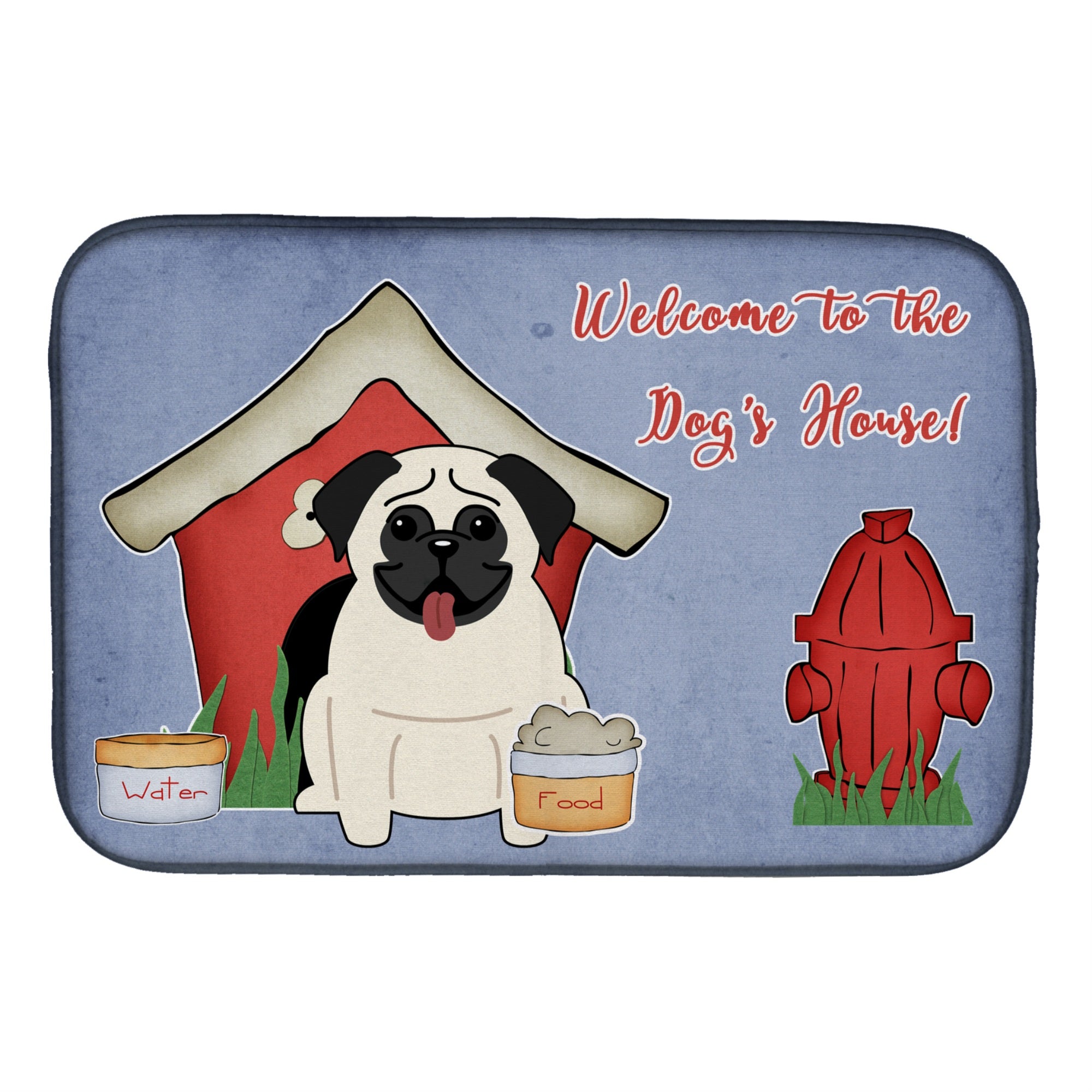 'Caroline'S Treasures Bb2758Ddm Dish Drying Mat, 14'''' X 21'''', Dog House''