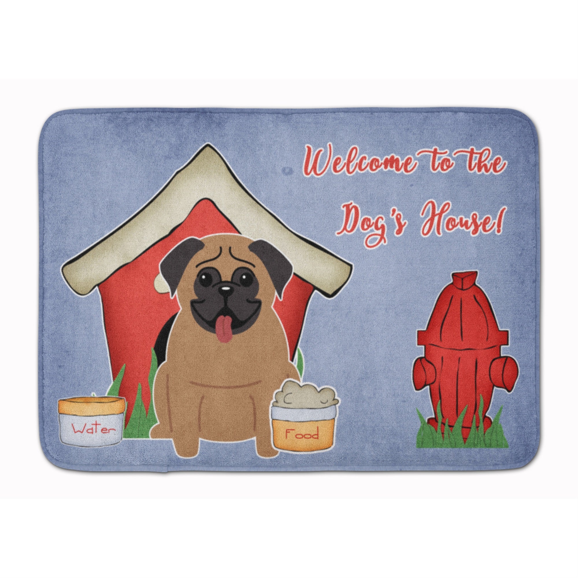 'Caroline'S Treasures Dog House Collection Pug Brown Floor Mat, 19'''' X 27'''', Multicolor''