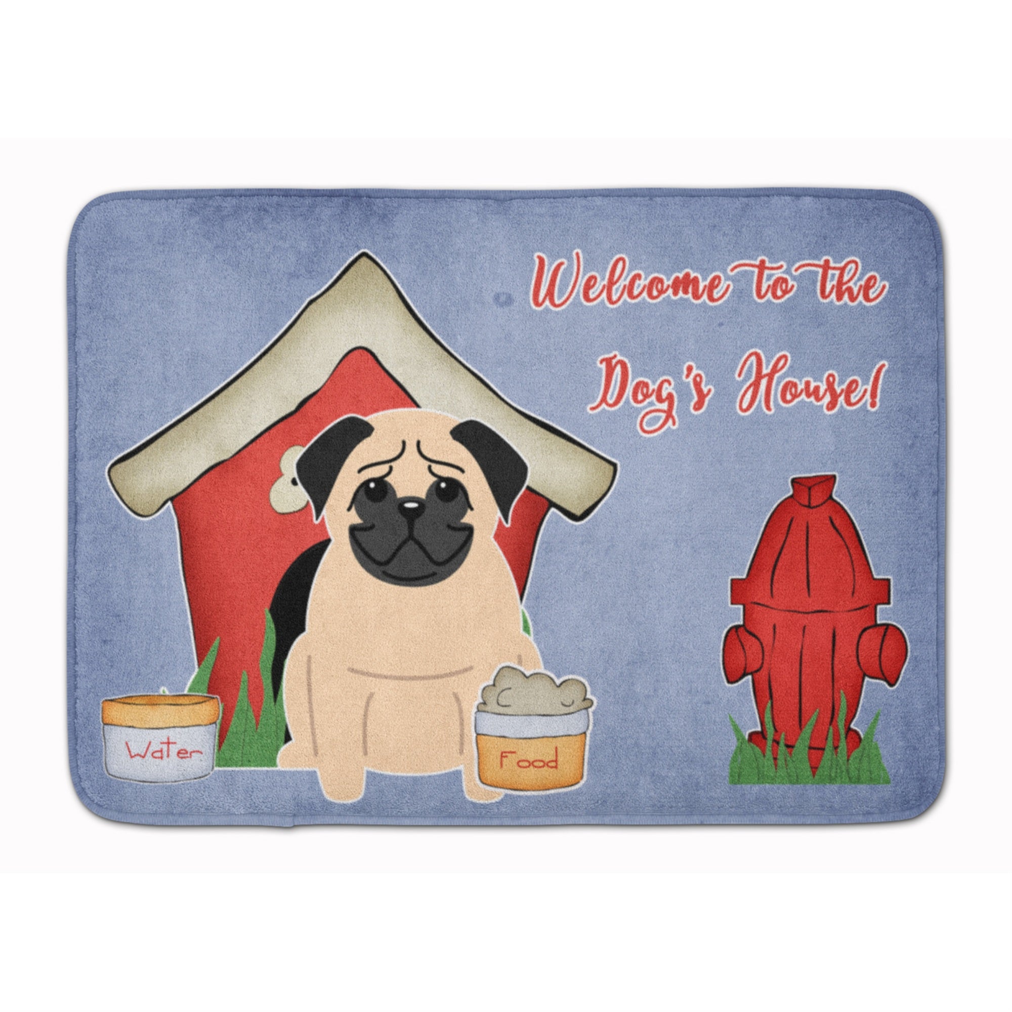 'Caroline'S Treasures Dog House Collection Pug Fawn Floor Mat, 19'''' X 27'''', Multicolor''