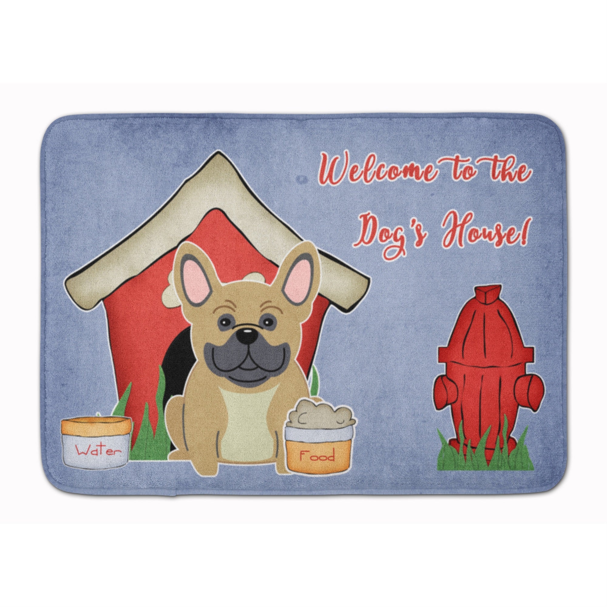 Carolines Treasures Dog House French Bulldog Cream Floor Mat, 19 x 27, Multicolor