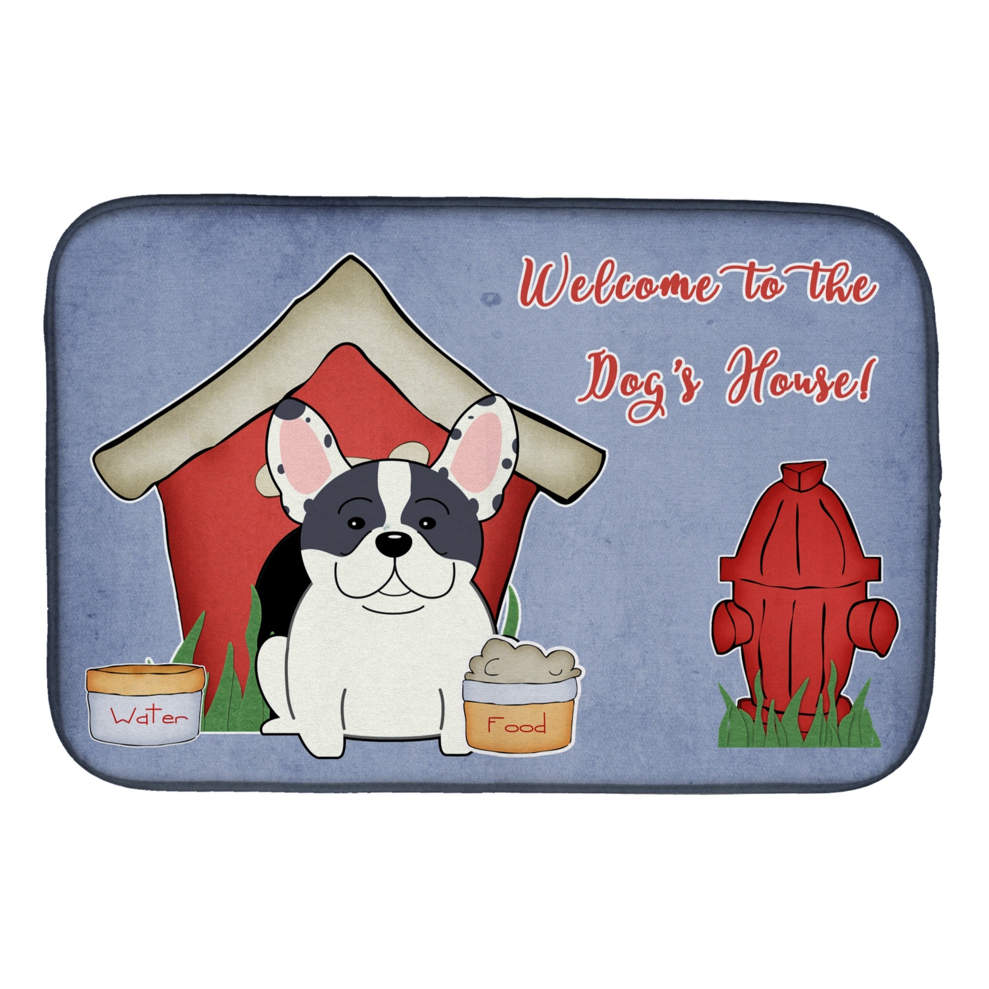 'Caroline'S Treasures Dog House Collection French Bulldog Piebald Dish Drying Mat, 14'''' X 21''''''