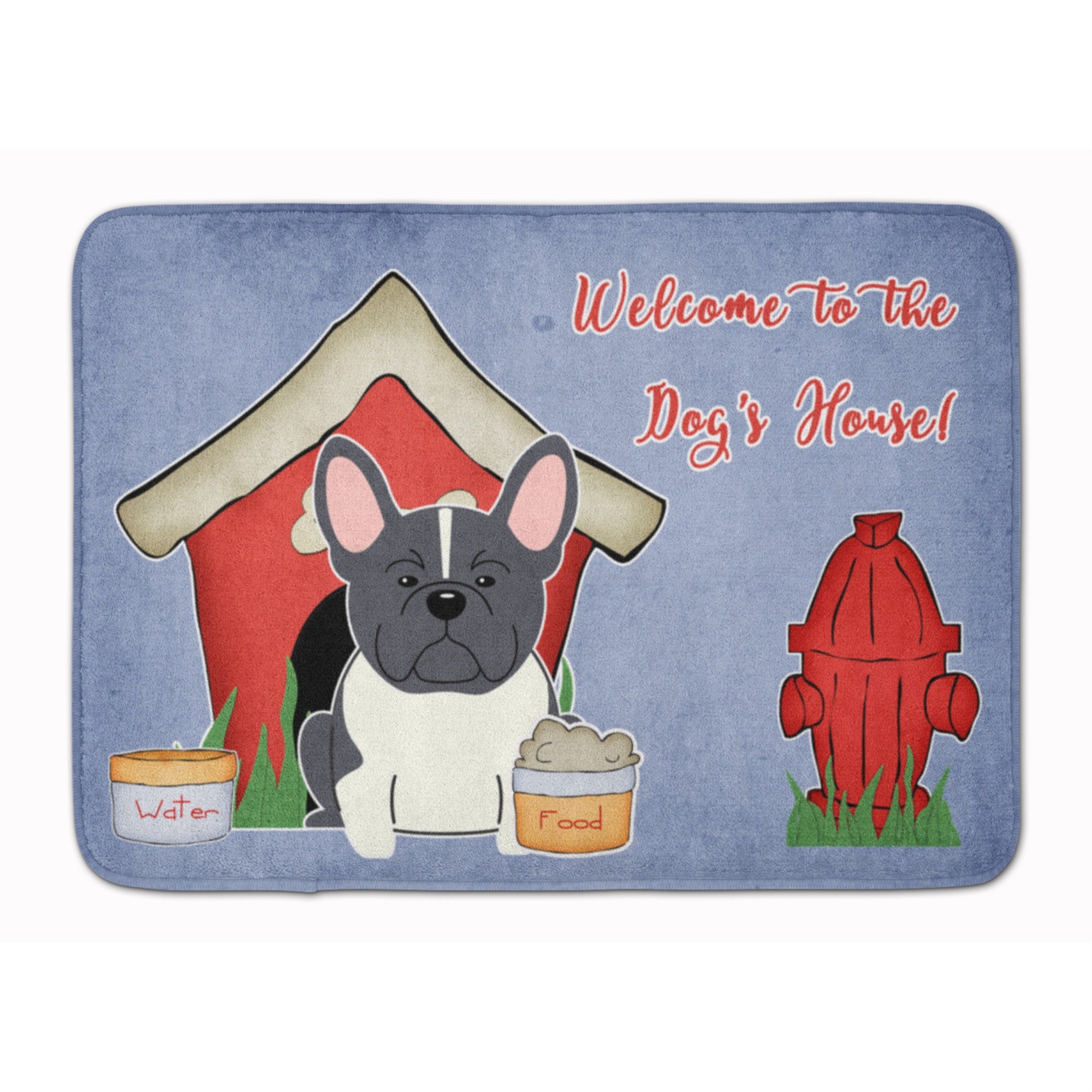 'Caroline'S Treasures Dog House French Bulldog Black White Floor Mat, 19'''' X 27'''', Multicolor''
