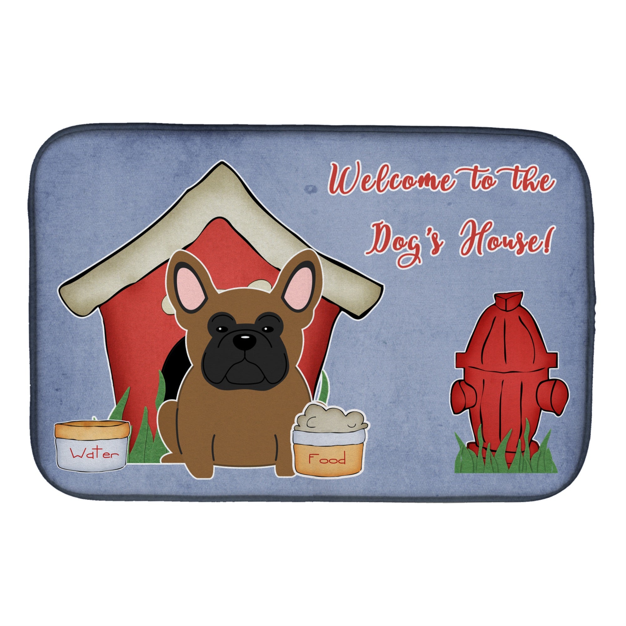 'Caroline'S Treasures Dog House Collection French Bulldog Brown Dish Drying Mat, 14'''' X 21''''''
