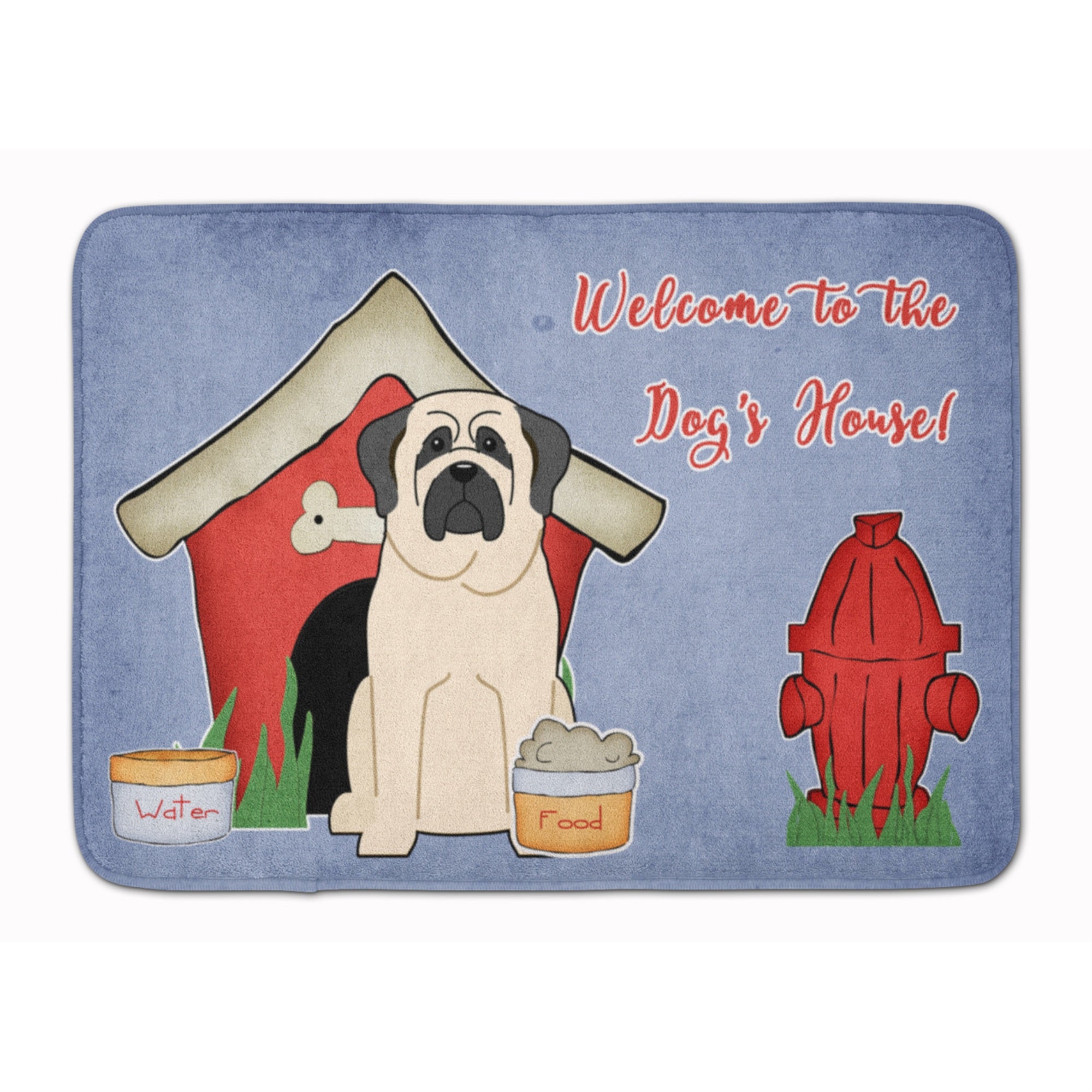 'Caroline'S Treasures Dog House Collection Mastiff White Floor Mat, 19'''' X 27'''', Multicolor''